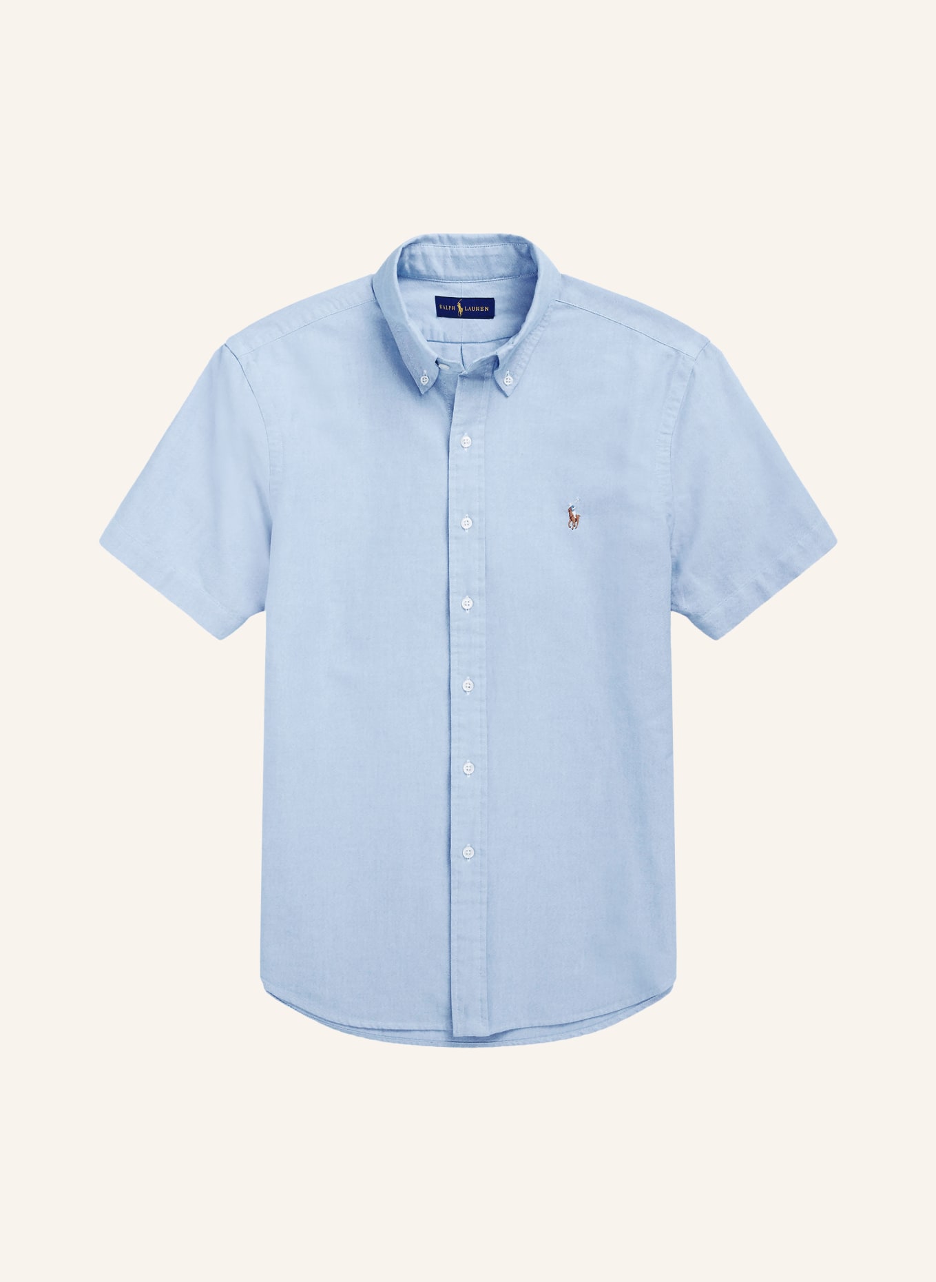 POLO RALPH LAUREN Kurzarm-Hemd Slim Fit: HELLBLAU