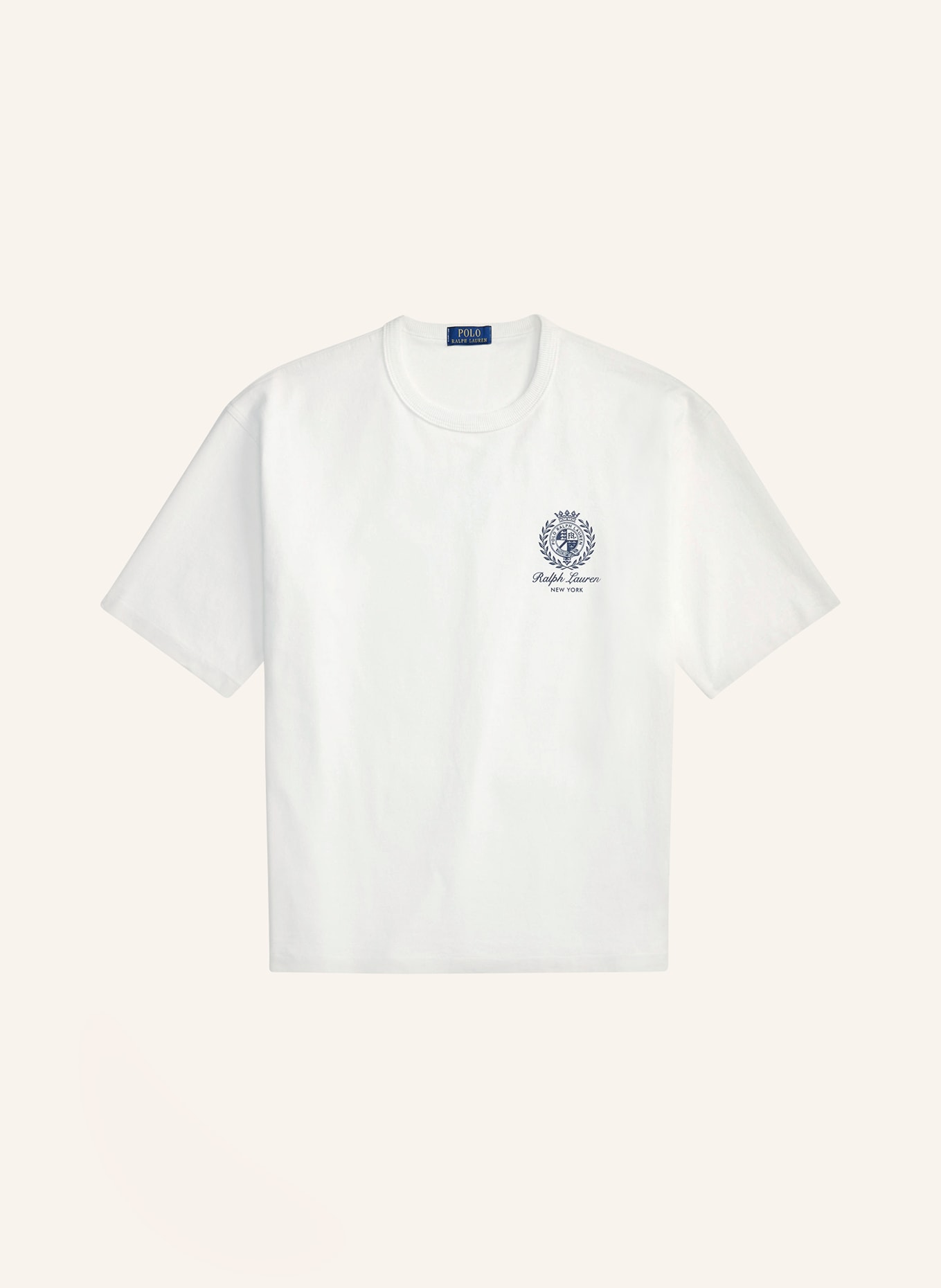 POLO RALPH LAUREN T-Shirt: WEISS / DUNKELBLAU