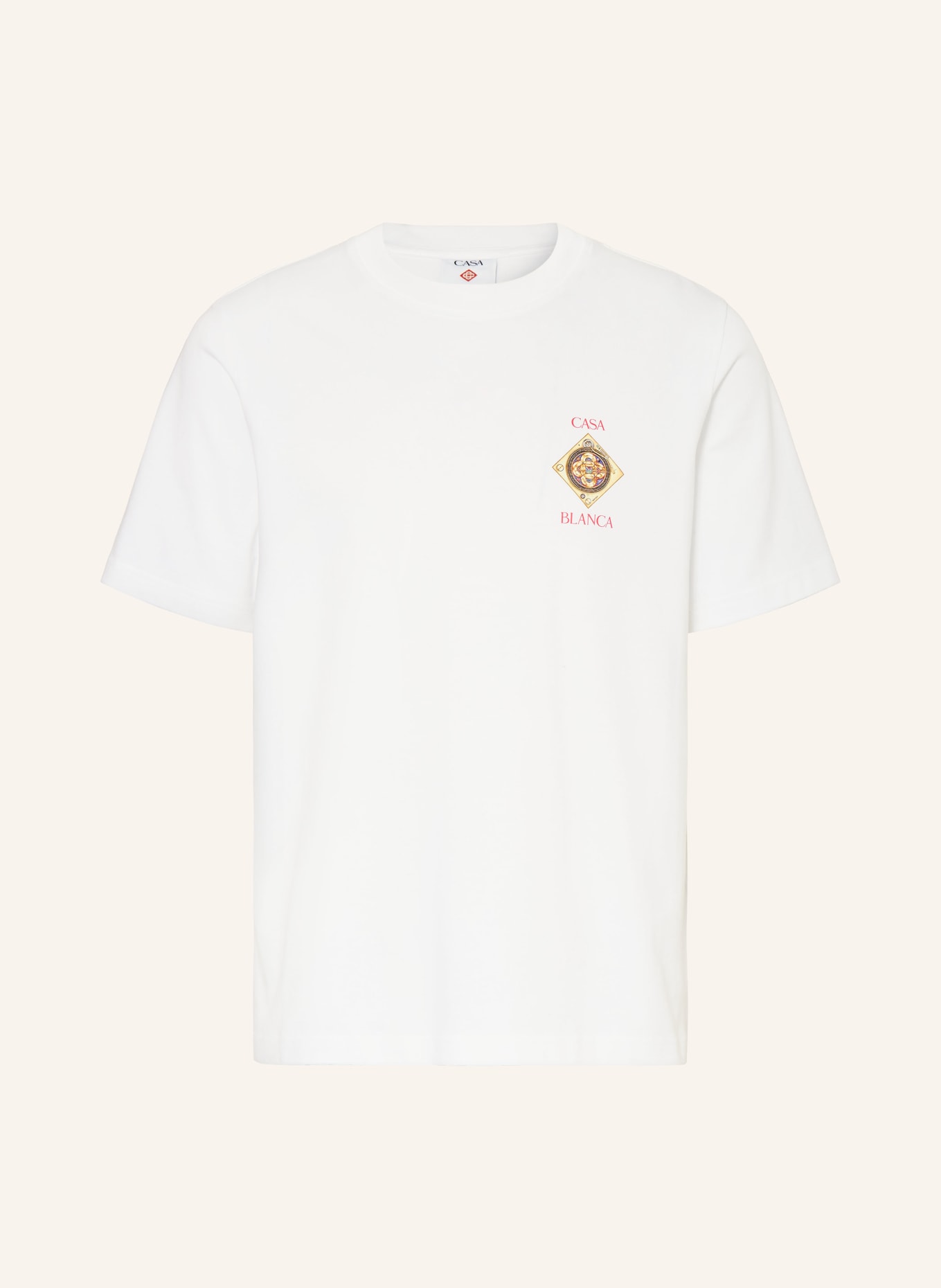 Casablanca T-Shirt PLAFOND ORNE DE MUSIQUE: WEISS / GOLD / ROT