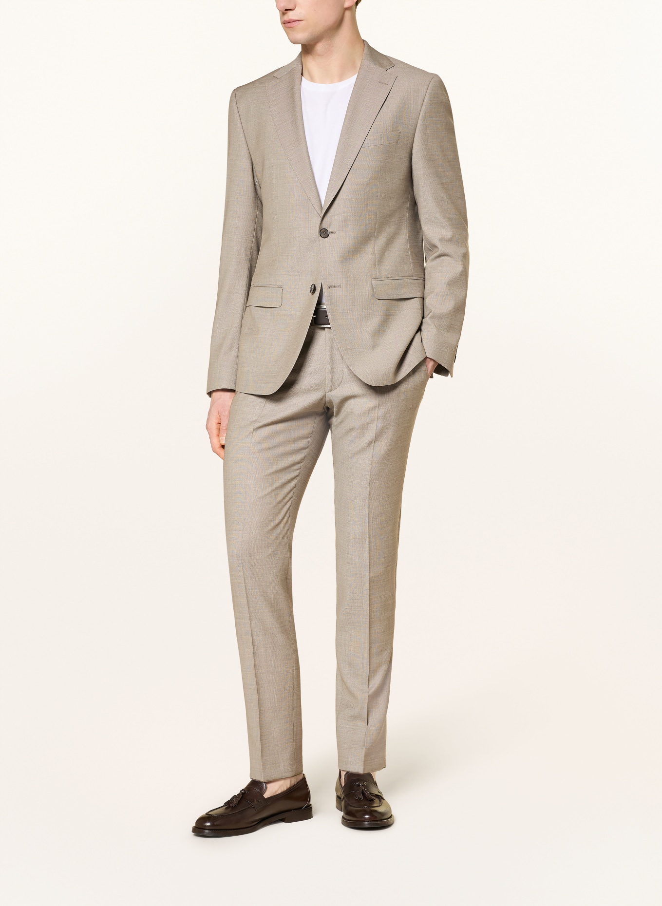 DIGEL move Spodnie garniturowe APOLLO Slim Fit: 72 BEIGE