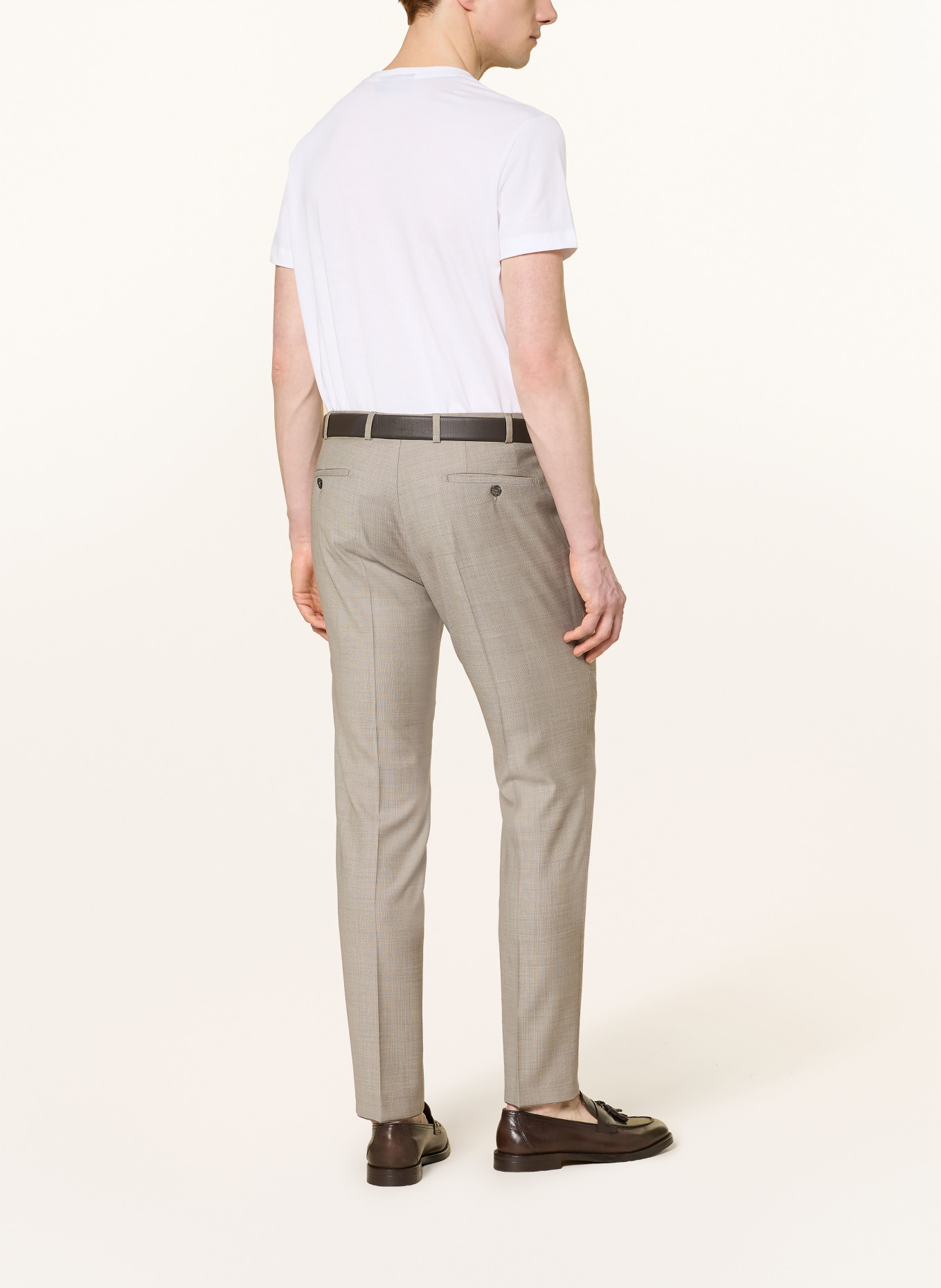 DIGEL move Spodnie garniturowe APOLLO Slim Fit: 72 BEIGE