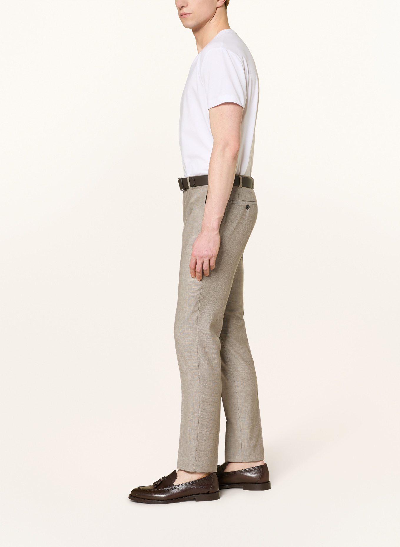 DIGEL move Spodnie garniturowe APOLLO Slim Fit: 72 BEIGE