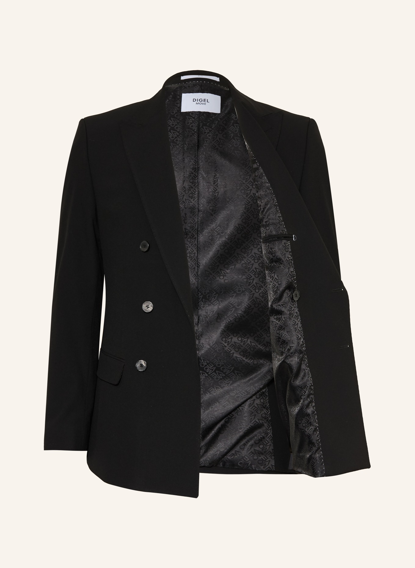 DIGEL move ALFREDO slim fit suit jacket: 10 SCHWARZ