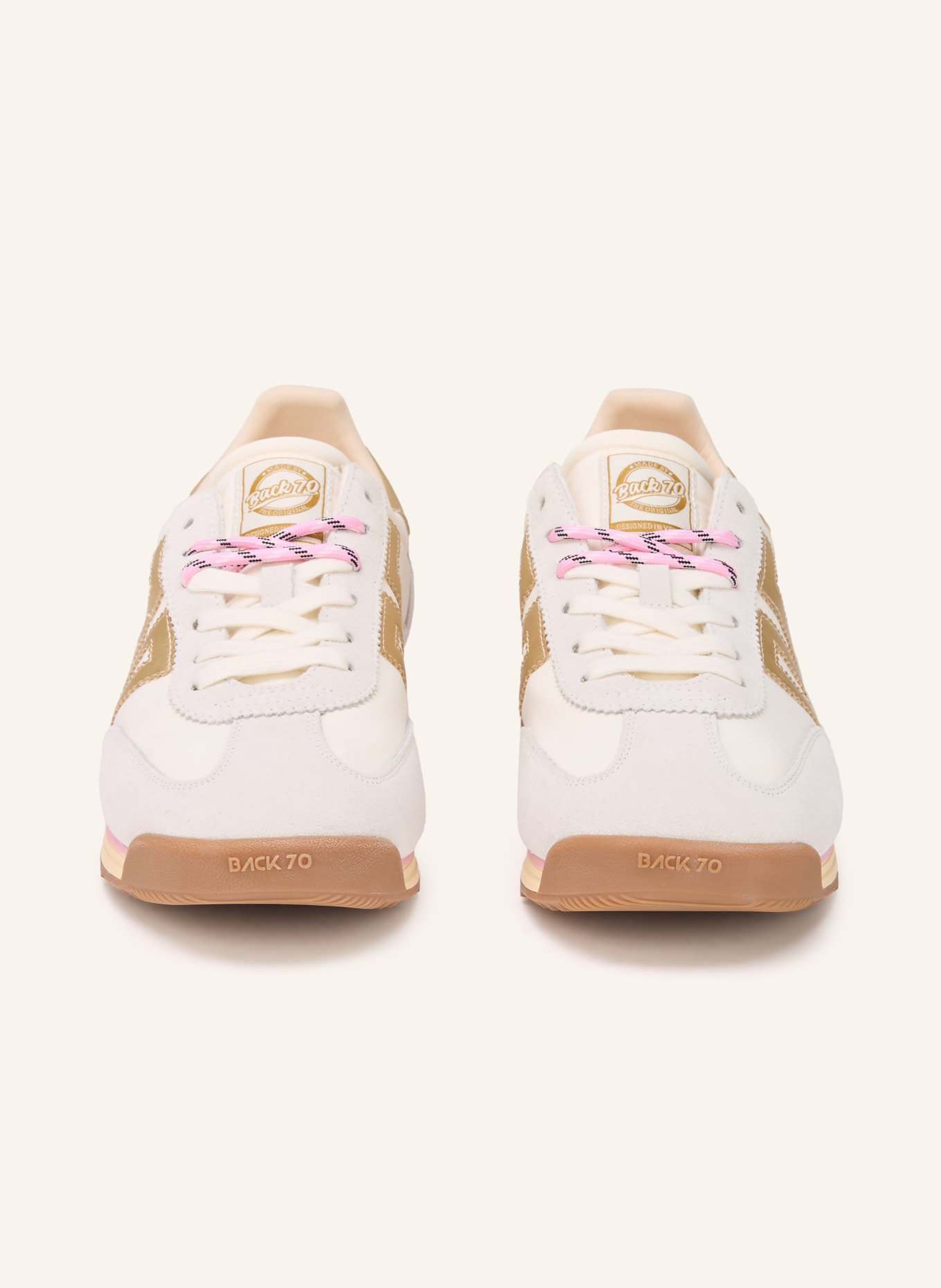 BACK 70 Sneaker JOGGER: WHITE / GOLD / PINK