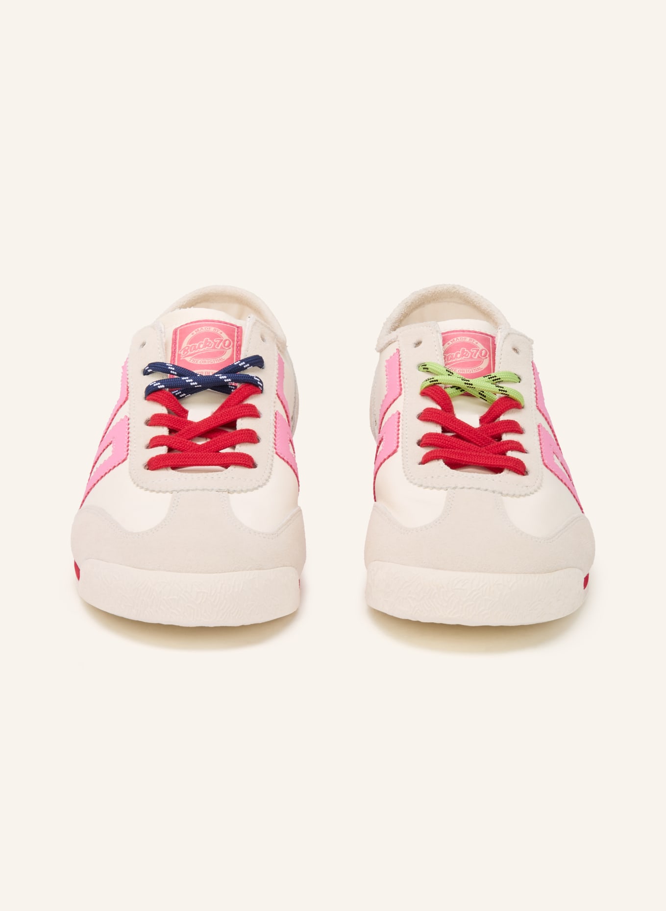 BACK 70 Teniska LEON: BÍLÁ / SVĚTLE ŠEDÁ / RŮŽOVÁ