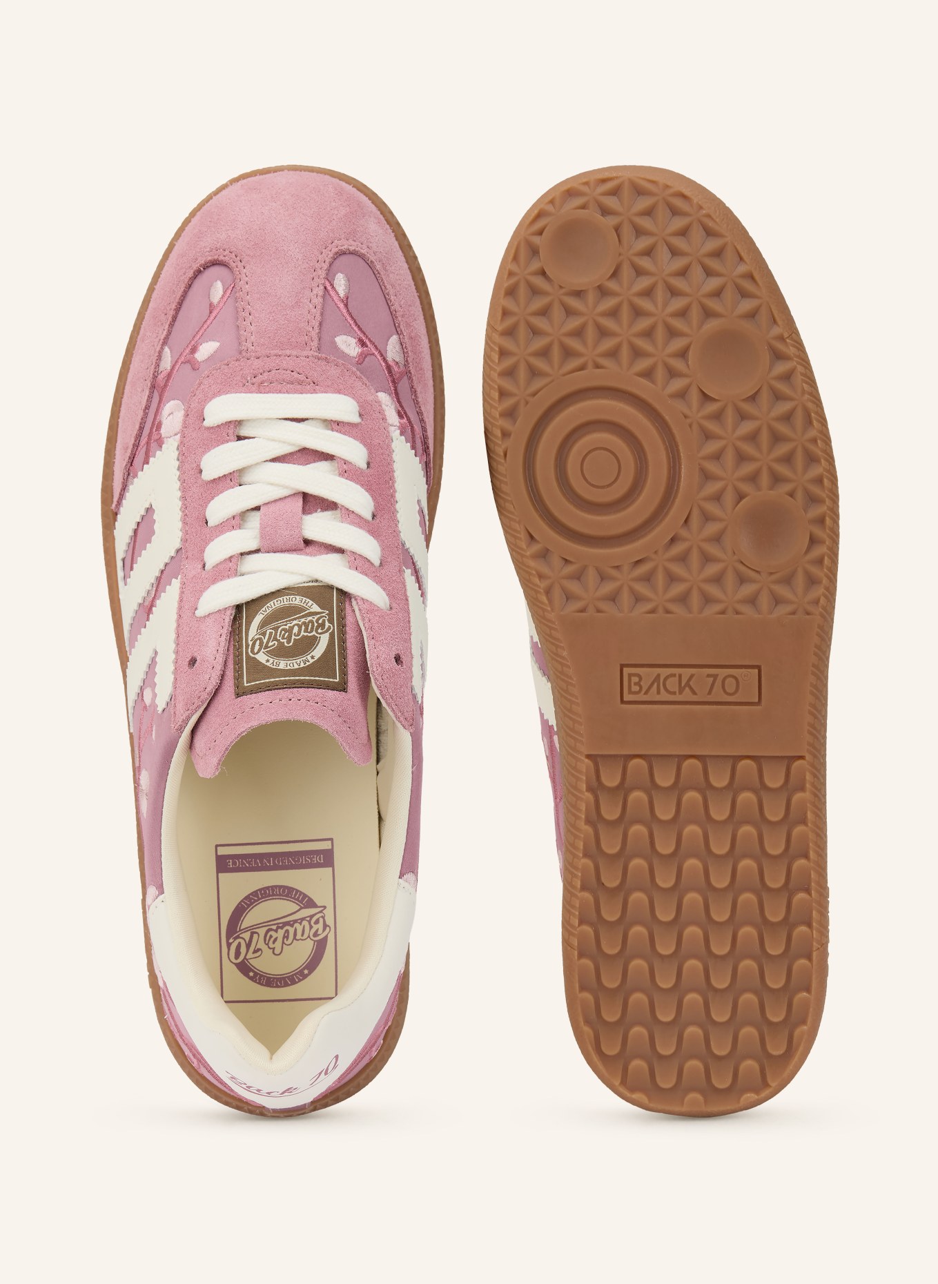 BACK 70 Tenisky GHOST C26: STARORŮŽOVÁ / RŮŽOVÁ / KRÉMOVÁ