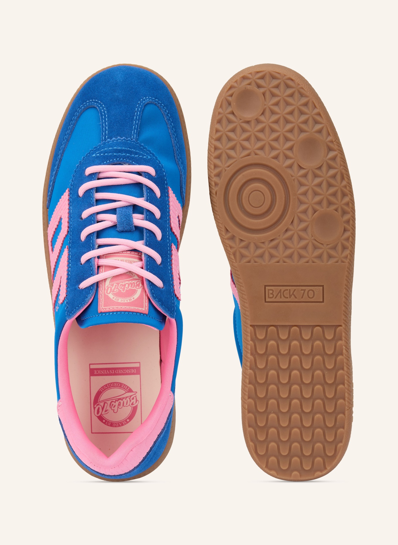 BACK 70 Sneaker GHOST C26: BLAU / PINK