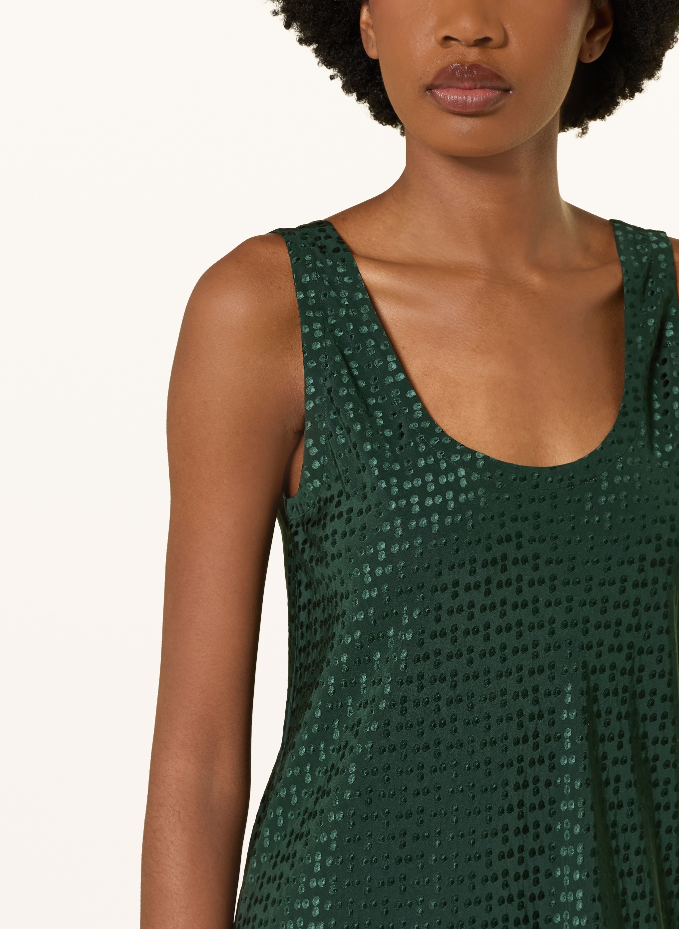 ERES Negligé MAJESTE z hedvábí: TMAVĚ ZELENÁ