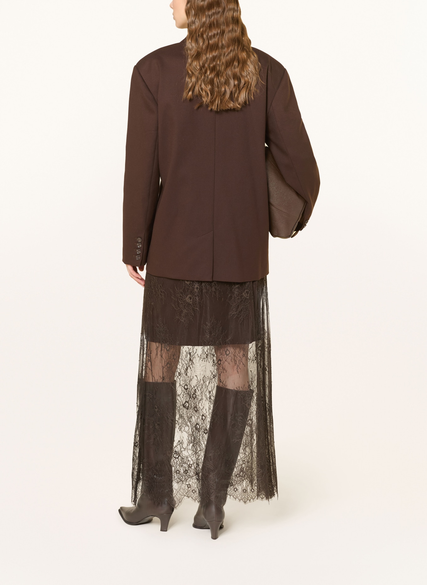 MSCH COPENHAGEN Jupe en dentelle MSCHDUSTY: MARRON FONCÉ