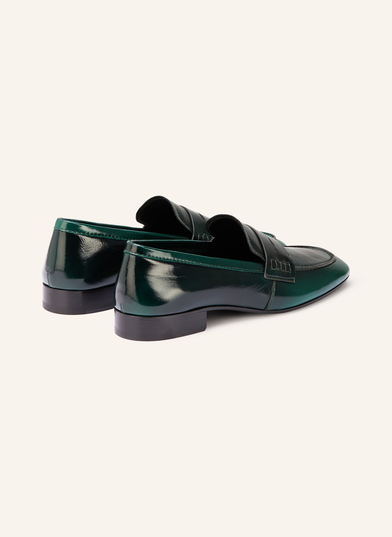 DRIES VAN NOTEN Penny-Loafer: GRÜN / SCHWARZ