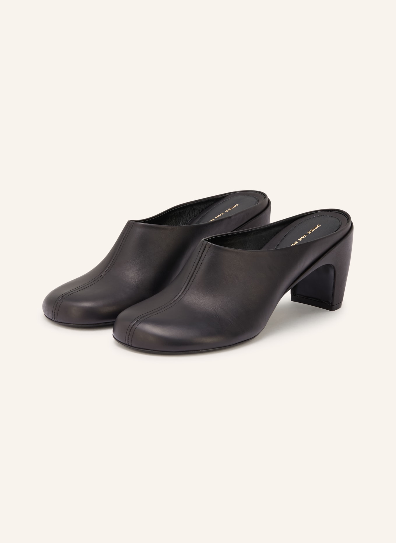 DRIES VAN NOTEN Mules: SCHWARZ