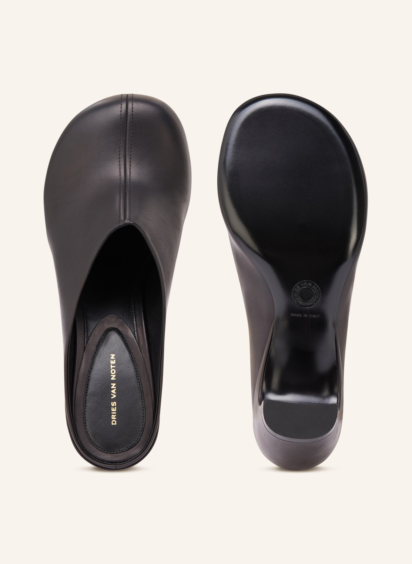 DRIES VAN NOTEN Mules: SCHWARZ