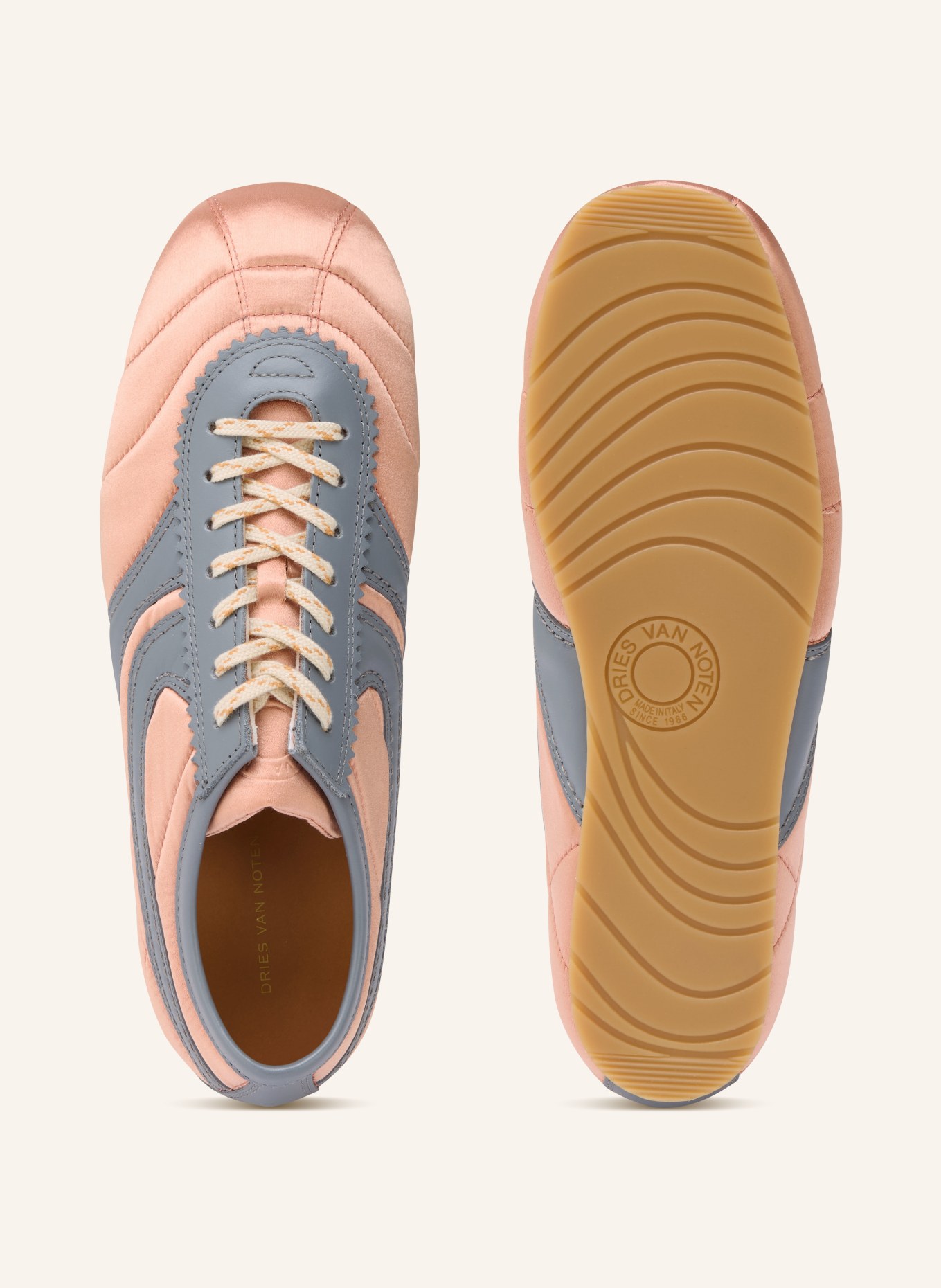 DRIES VAN NOTEN Sneaker: LACHS / GRAU