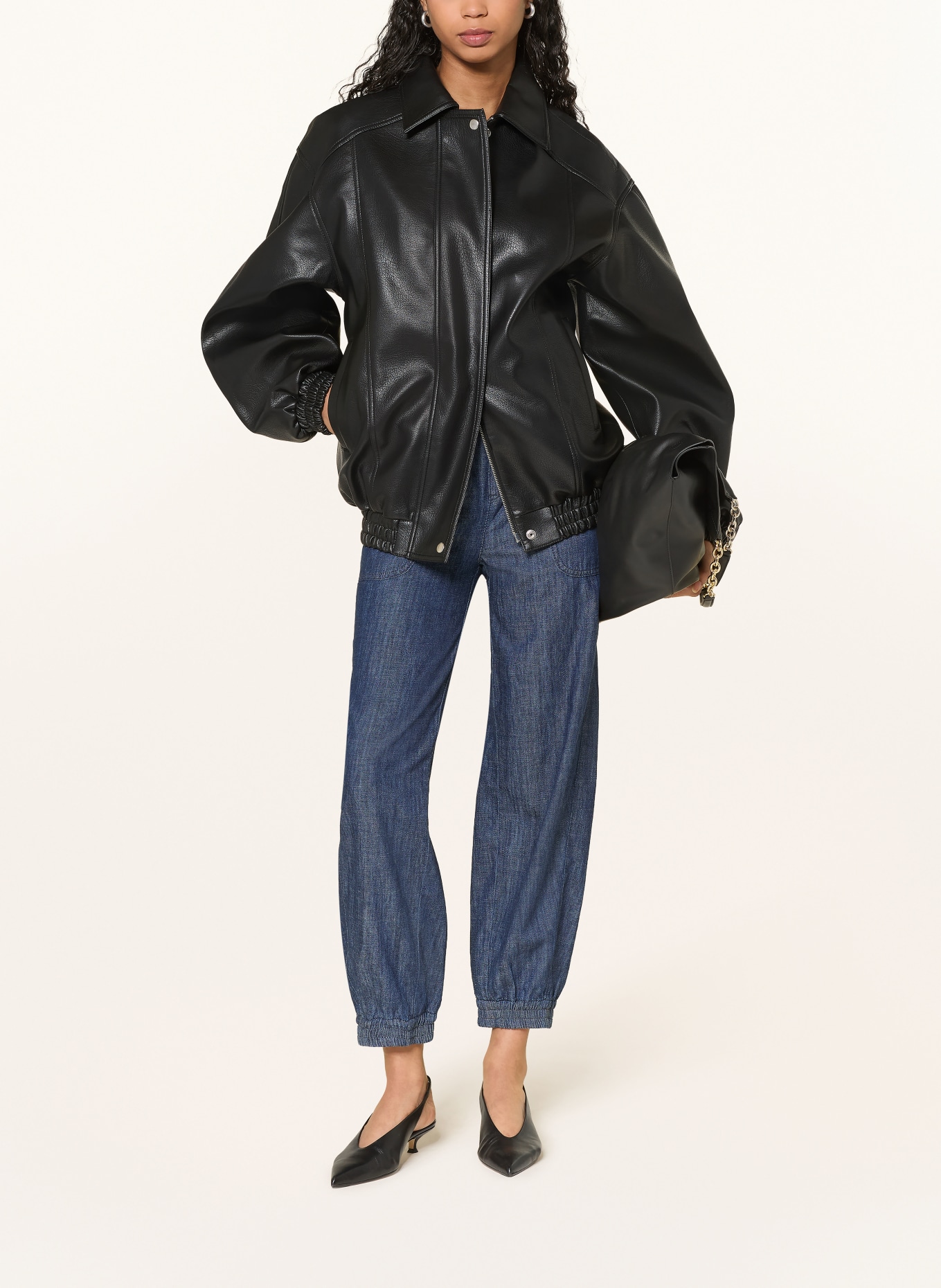 CAMBIO Broek ODILA in jeanslook: DONKERBLAUW