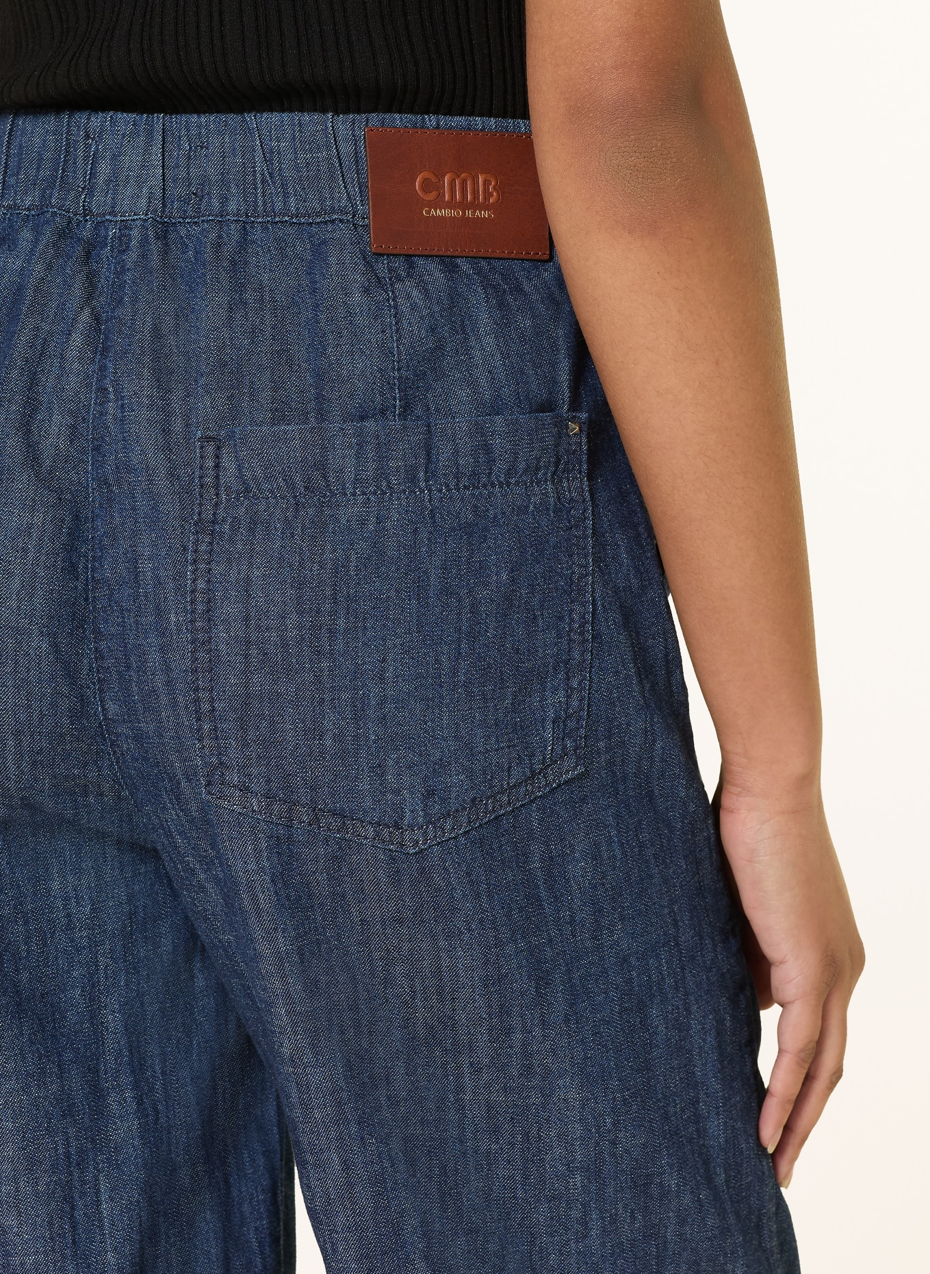 CAMBIO Broek ODILA in jeanslook: DONKERBLAUW