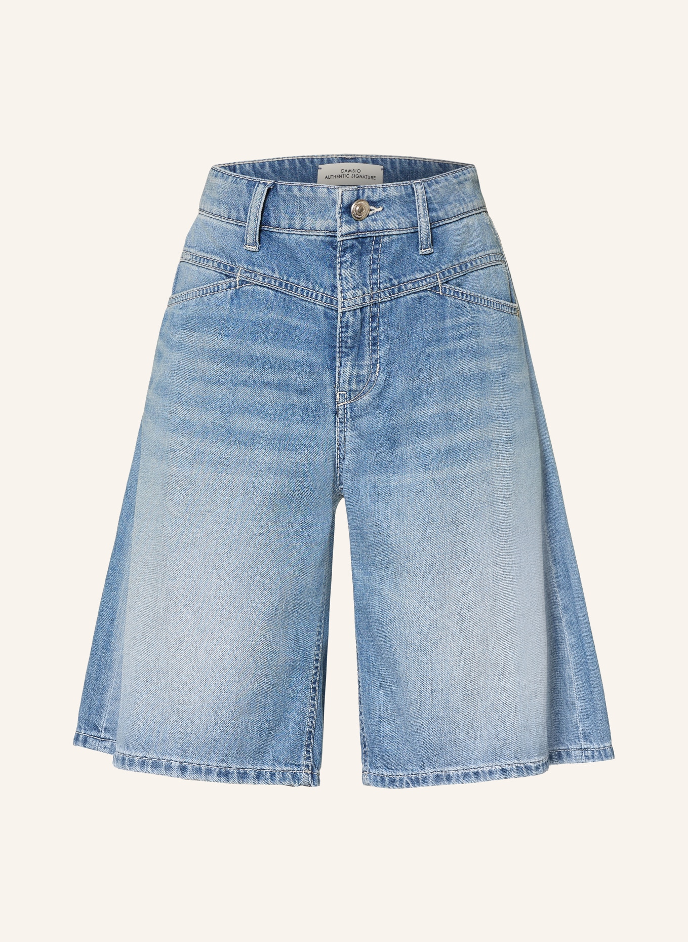 CAMBIO ELIN denim Bermuda shorts: 5212 steel wave