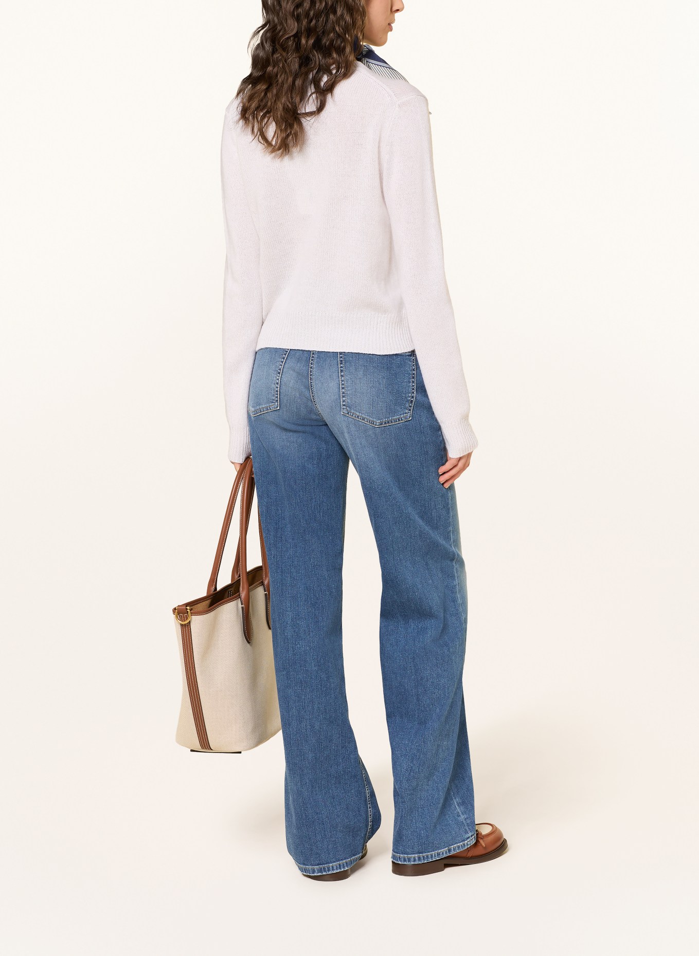 CAMBIO Wide Leg Jeans AIMEE PALAZZO: 5137 ibiza contrast mid used