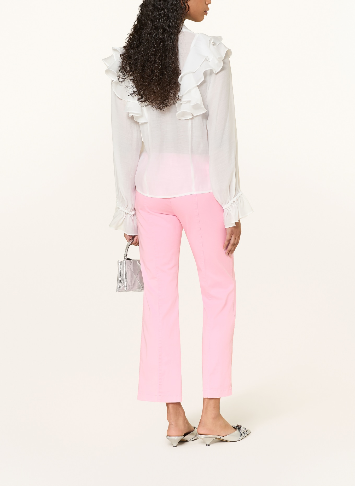 CAMBIO Spodnie bootcut FARAH: RÓŻOWY