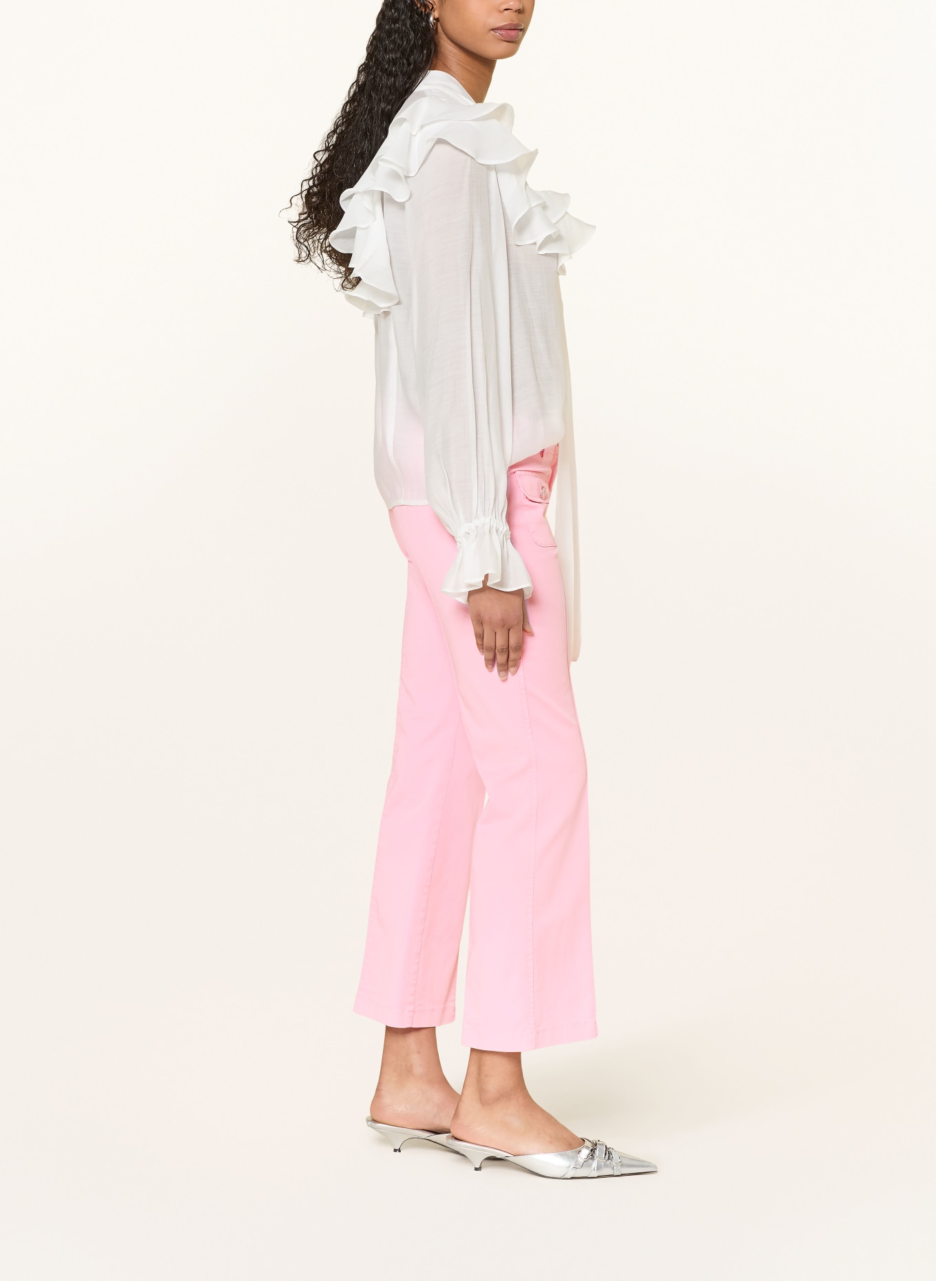 CAMBIO Spodnie bootcut FARAH: RÓŻOWY