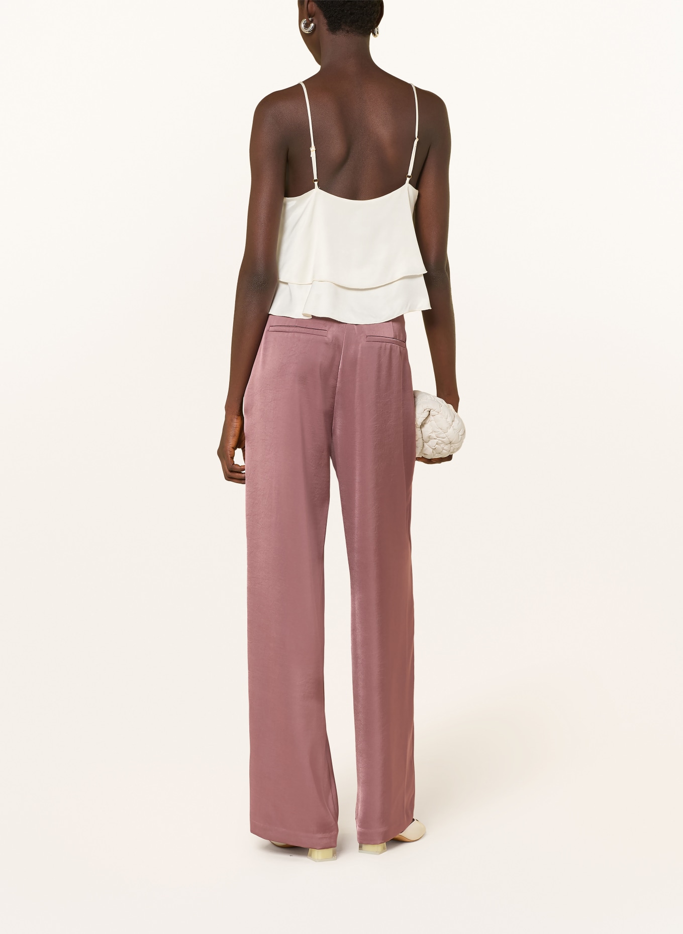 NINETY-9 Top ROMANTIC with flounces: CREAM