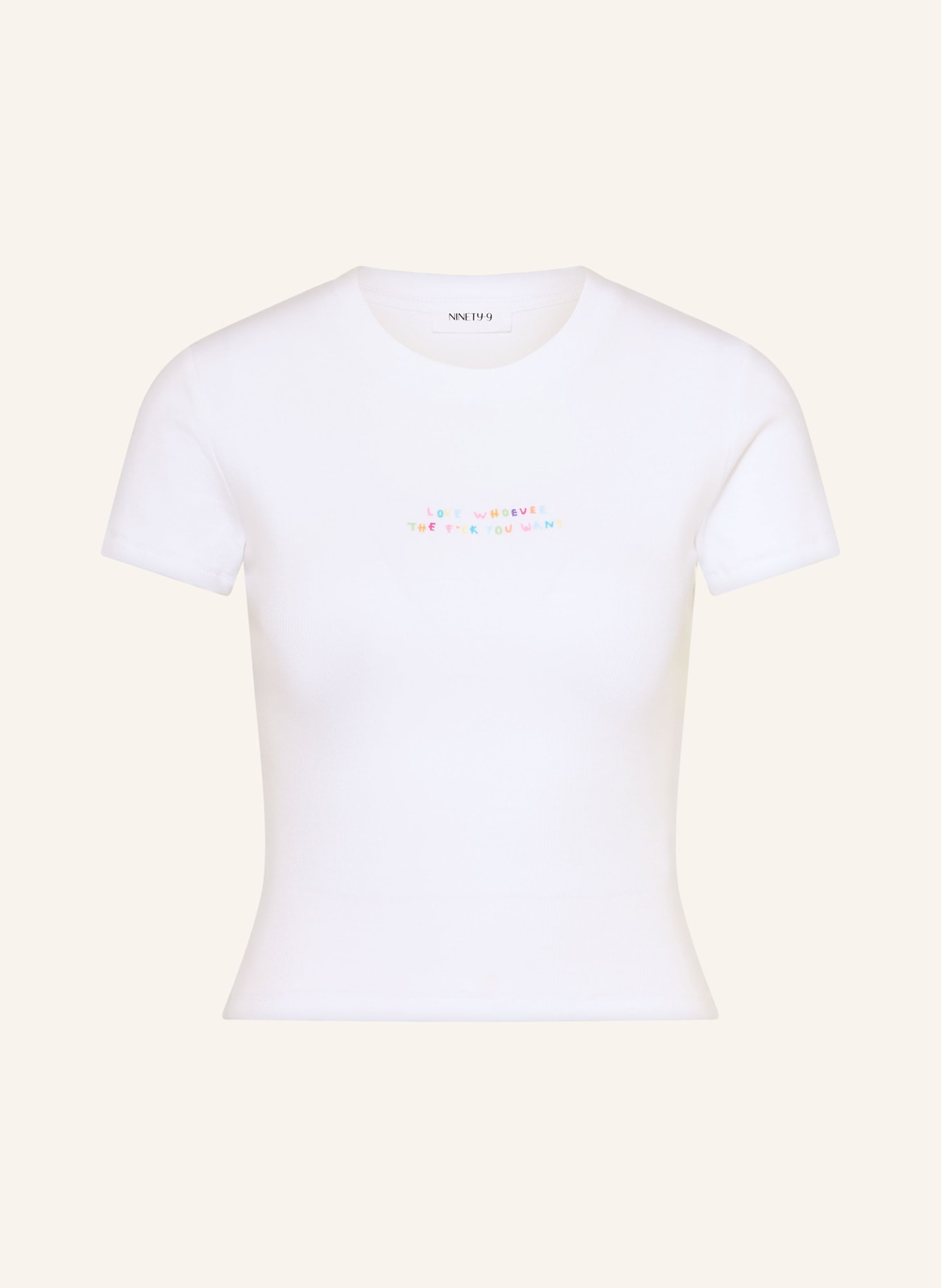 NINETY-9 Tričko LOVE WHOEVER: BÍLÁ