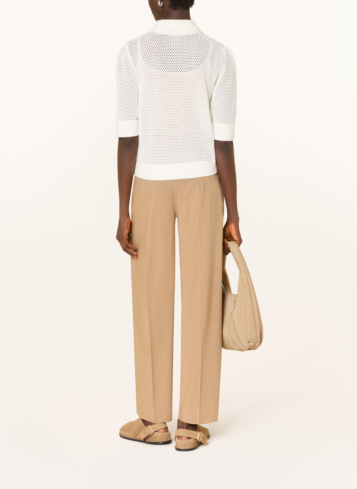 OPUS PANTS Kalhoty MOIRA BLOOM: VELBLOUDÍ