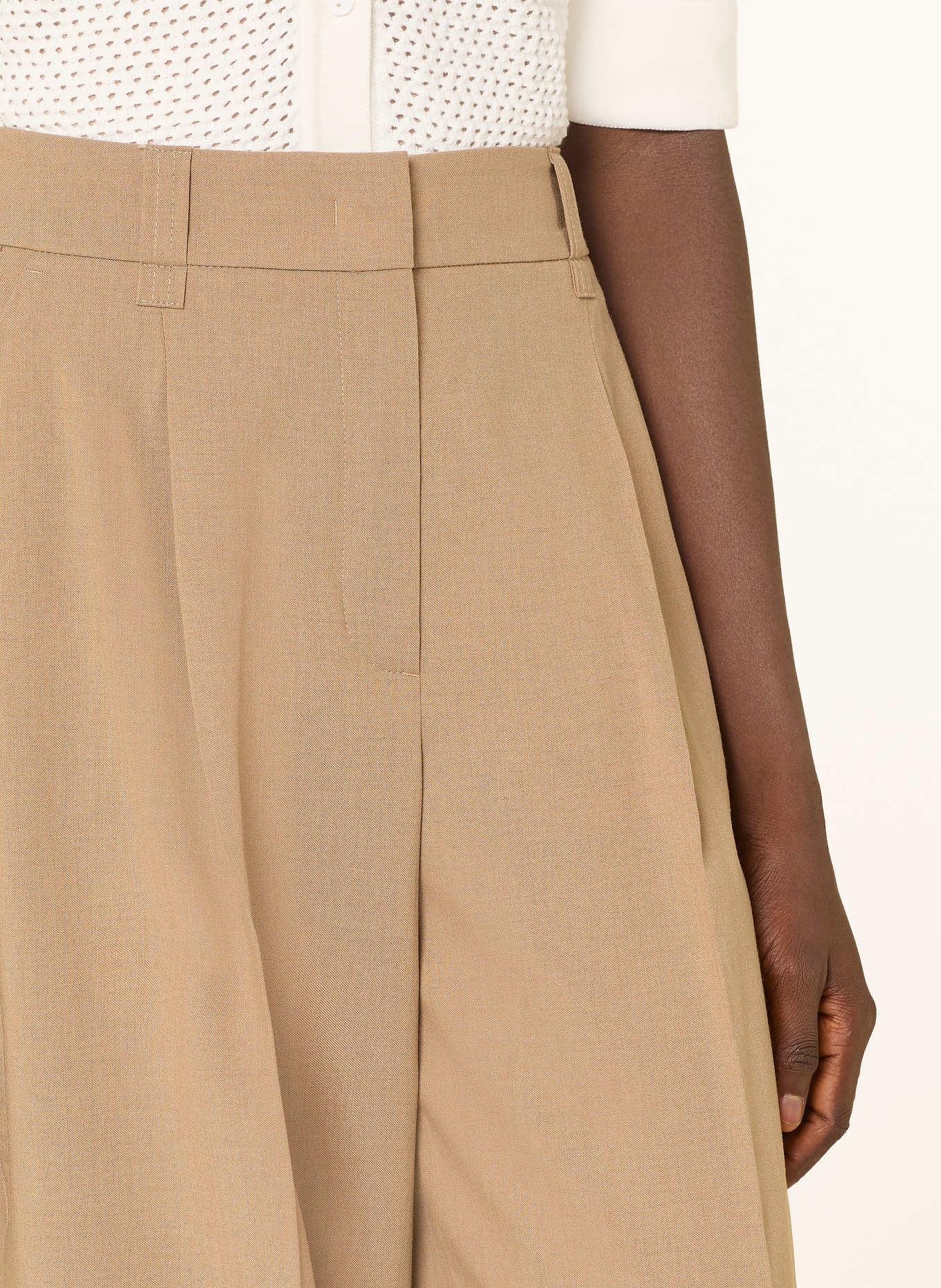 OPUS PANTS Kalhoty MOIRA BLOOM: VELBLOUDÍ