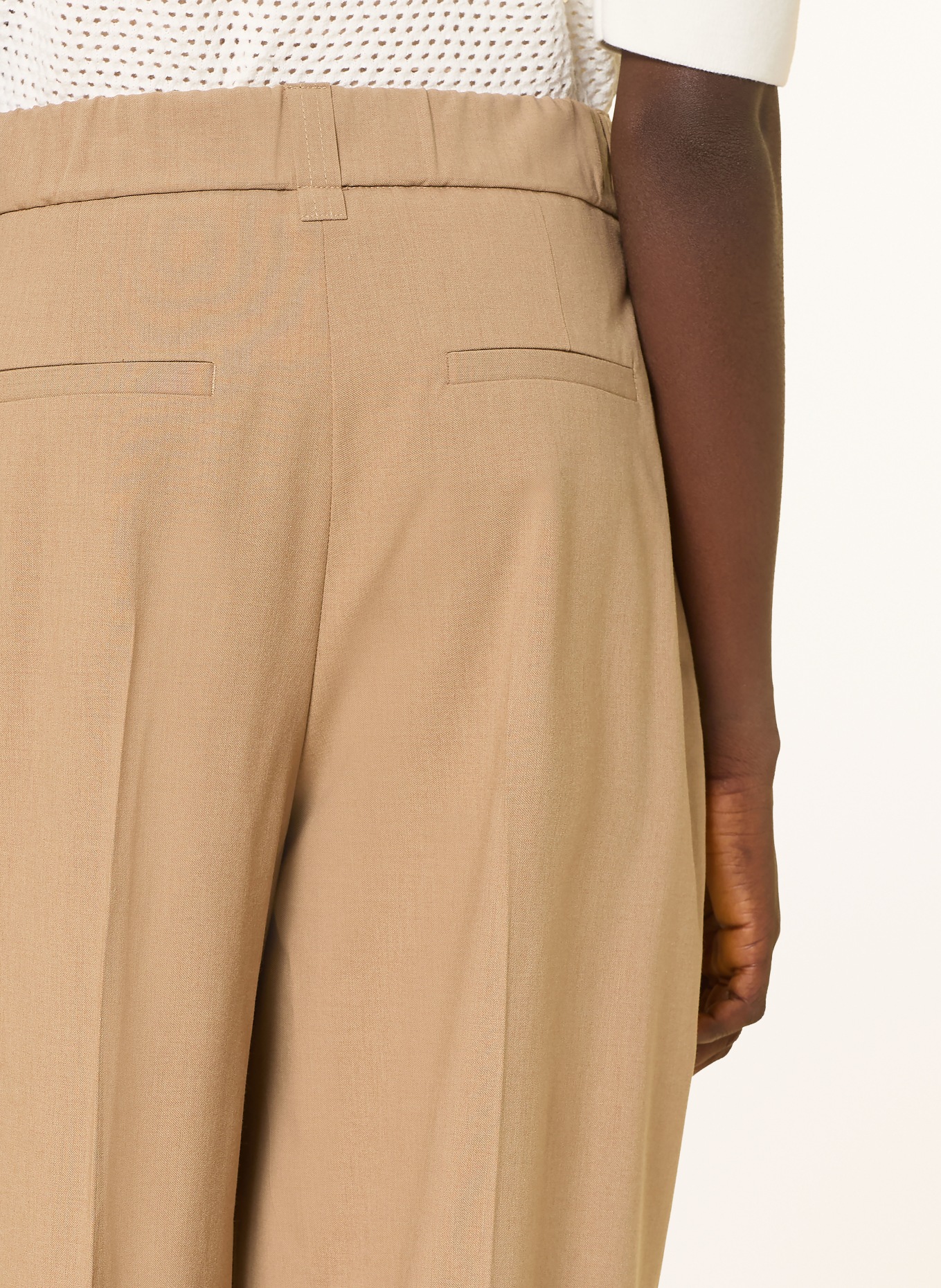 OPUS PANTS Kalhoty MOIRA BLOOM: VELBLOUDÍ