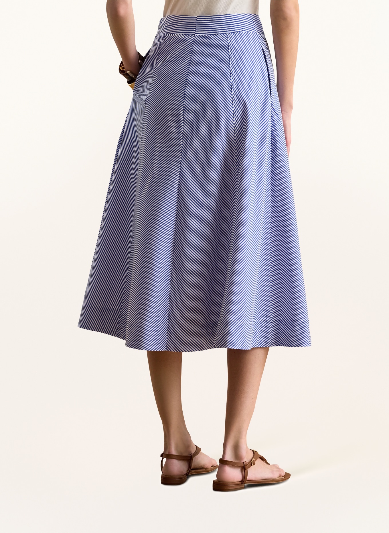 LAUREN RALPH LAUREN Sukně: MODRÁ / BÍLÁ