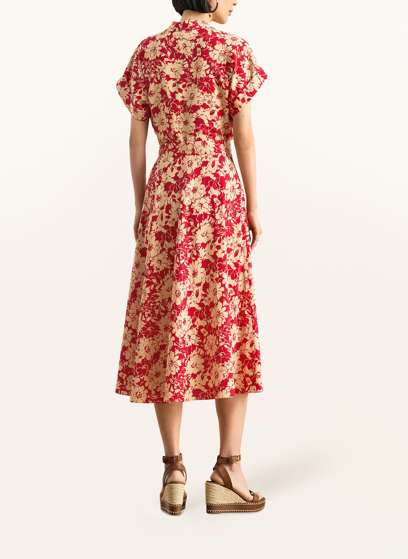 LAUREN RALPH LAUREN dress: RED / BEIGE