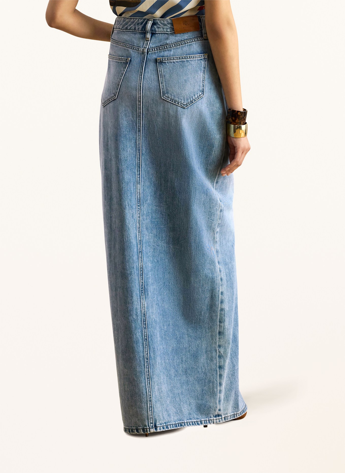 LAUREN RALPH LAUREN denim skirt: BLUE