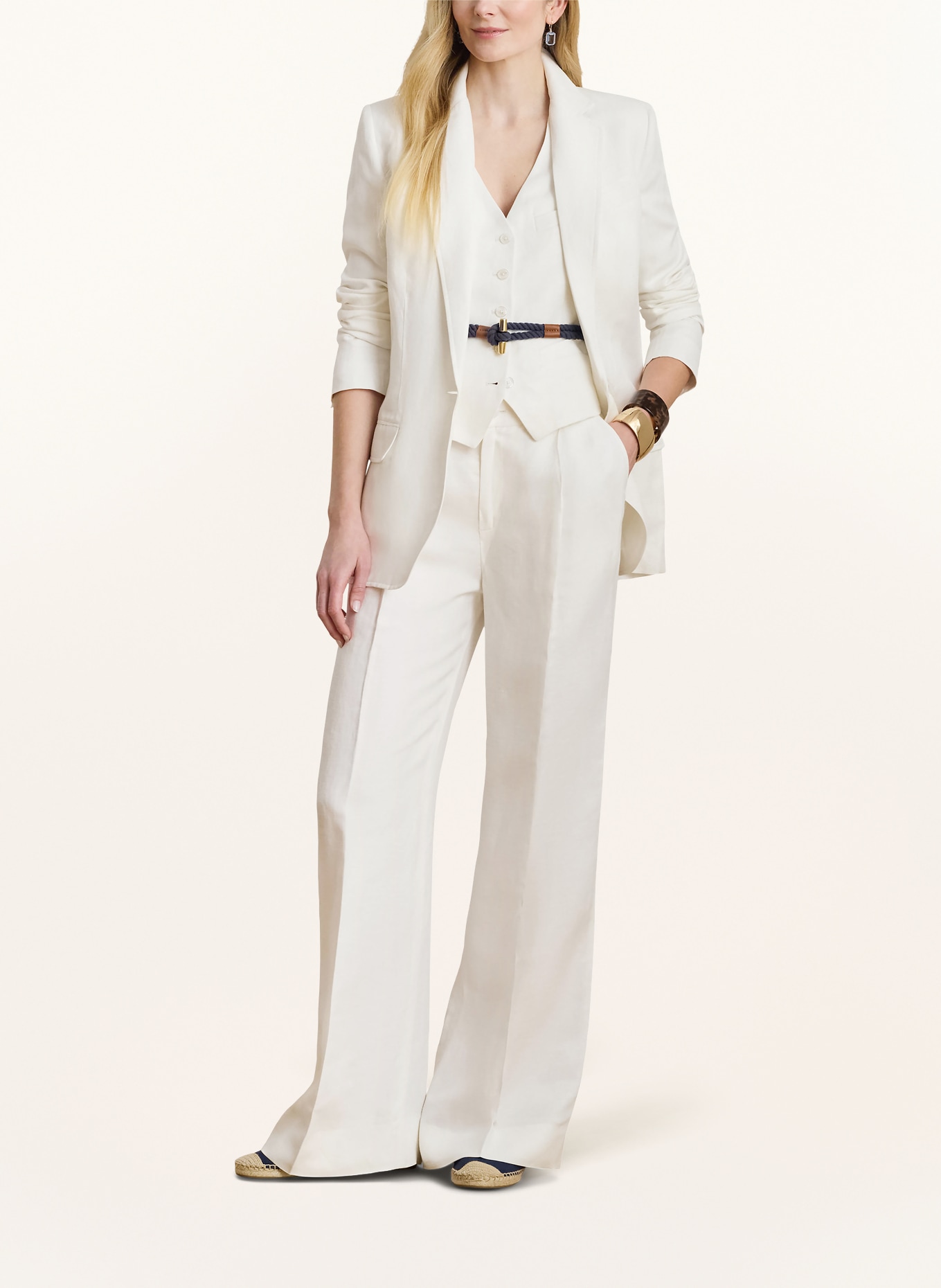 LAUREN RALPH LAUREN Blazer WILONA mit Leinen: WEISS