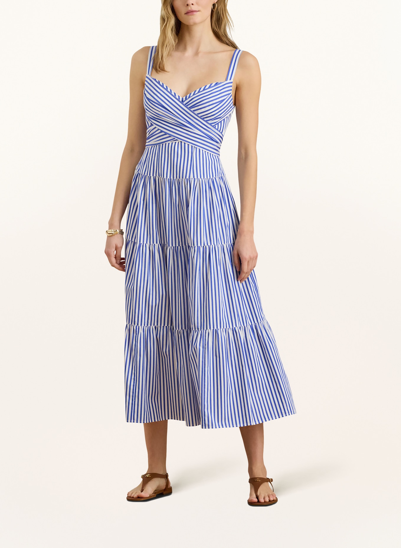 LAUREN RALPH LAUREN šaty: MODRÁ / BÍLÁ