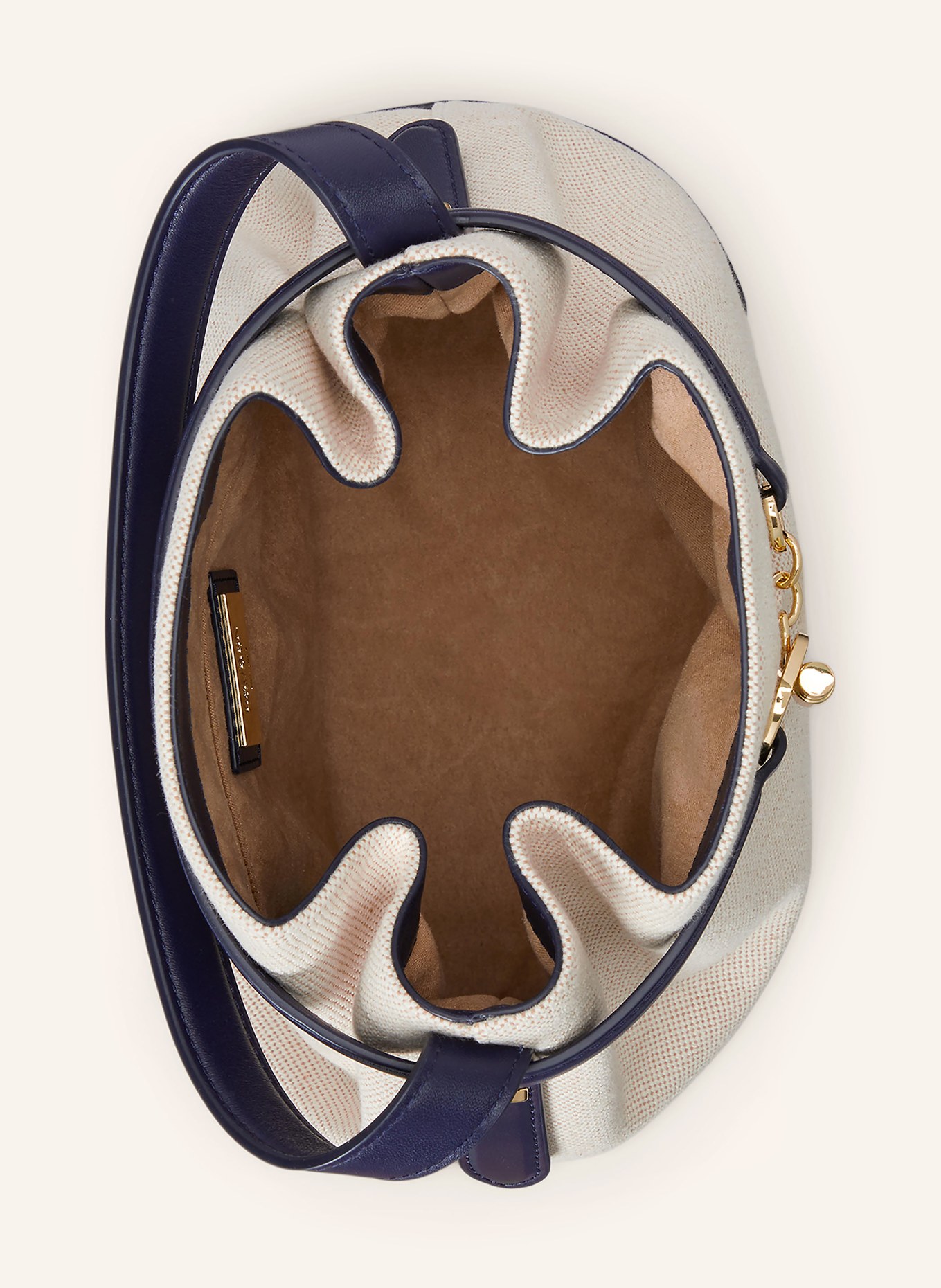 LAUREN RALPH LAUREN Handtasche: HELLBRAUN / GOLD / SCHWARZ