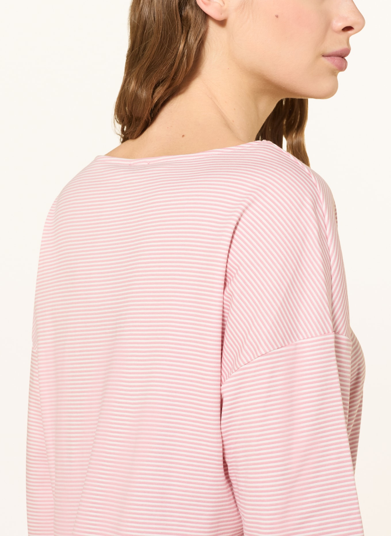 mey Piżama z serii SIMPLE STRIPES: BLADORÓŻOWY / BIAŁY