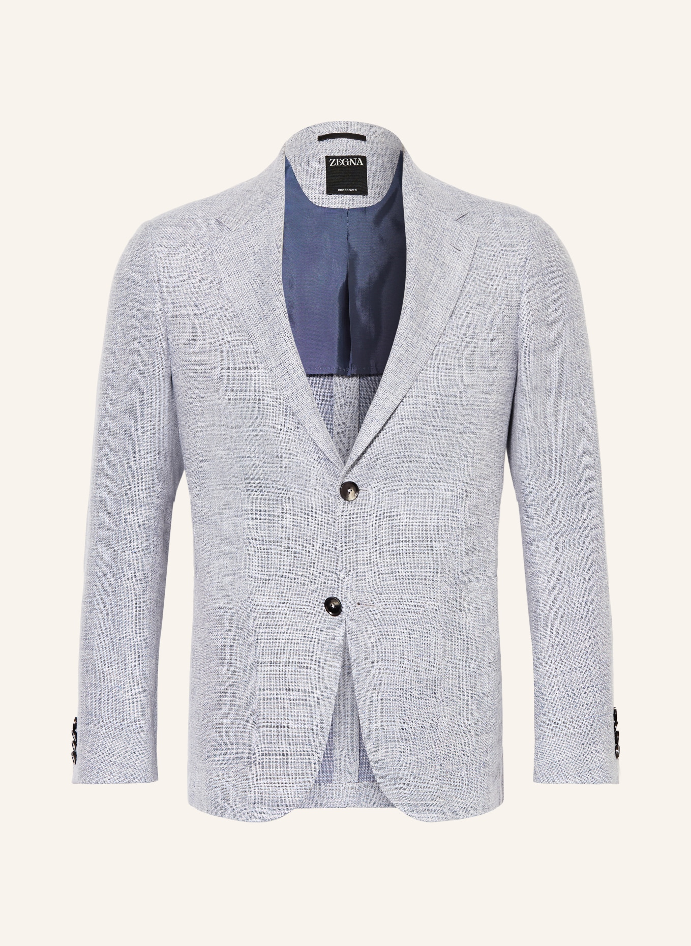 ZEGNA Extra slim fit linen jacket: BLUE GRAY