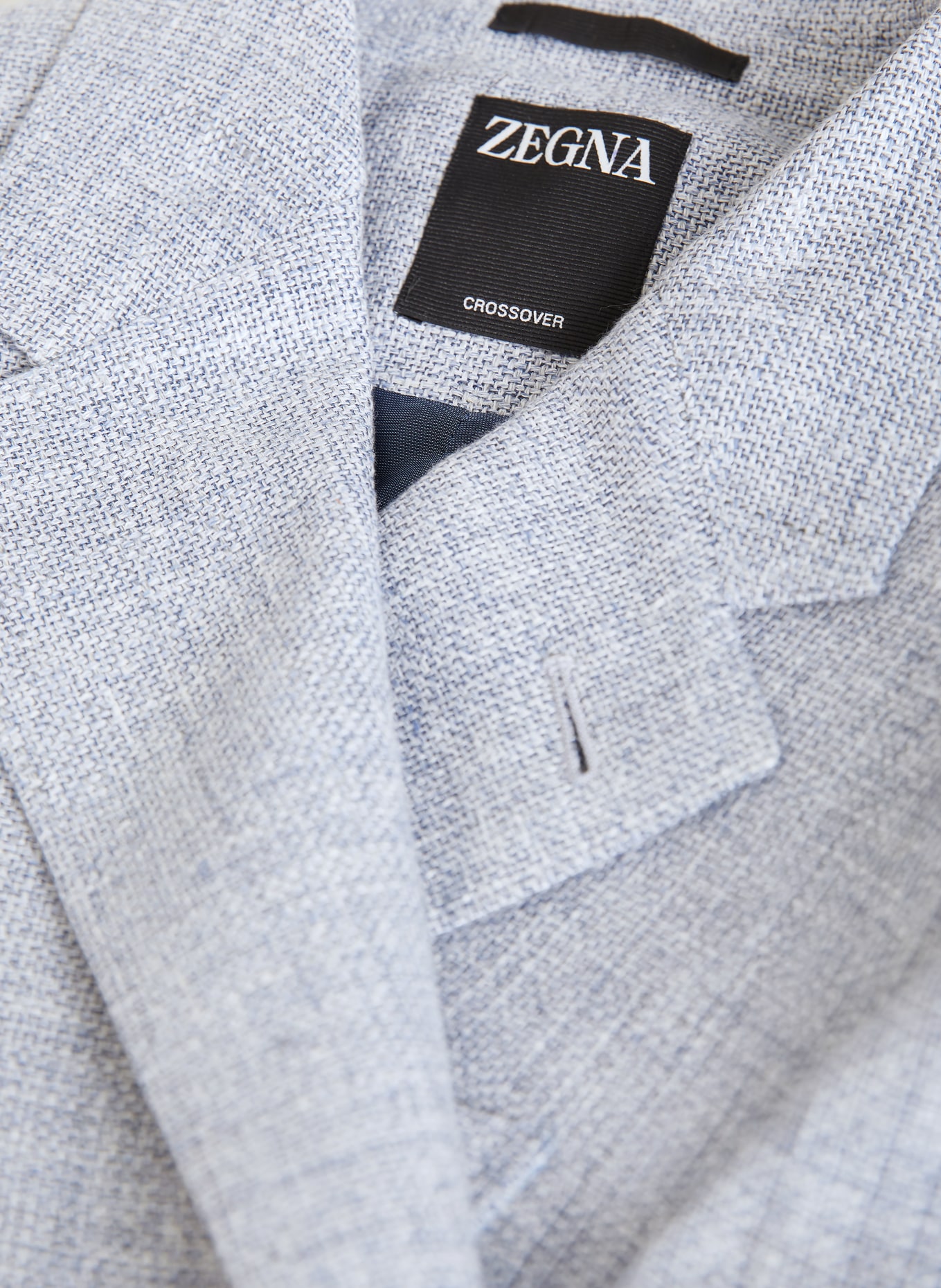 ZEGNA Extra slim fit linen jacket: BLUE GRAY
