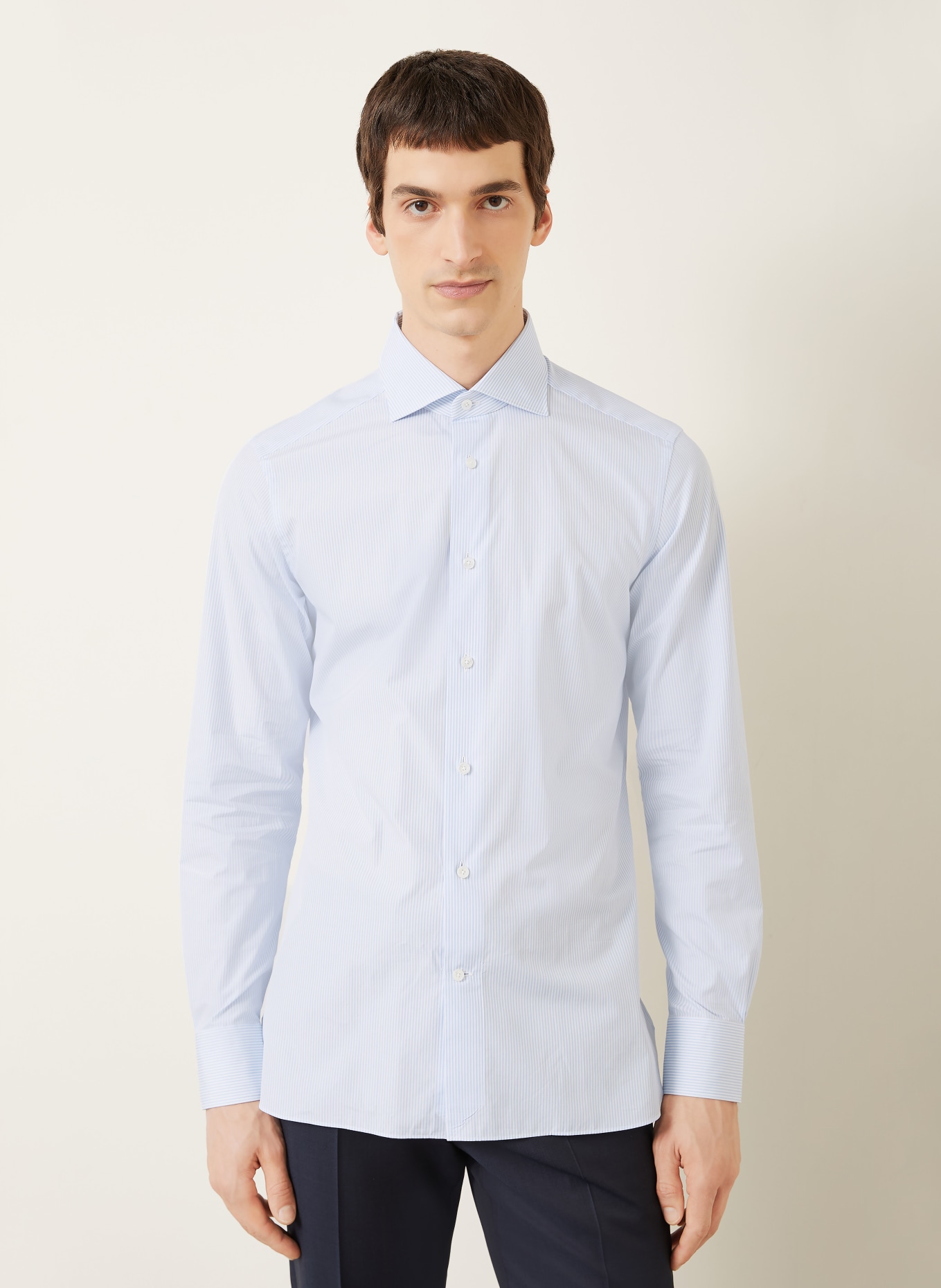 ZEGNA Hemd Regular Fit: HELLBLAU / WEISS
