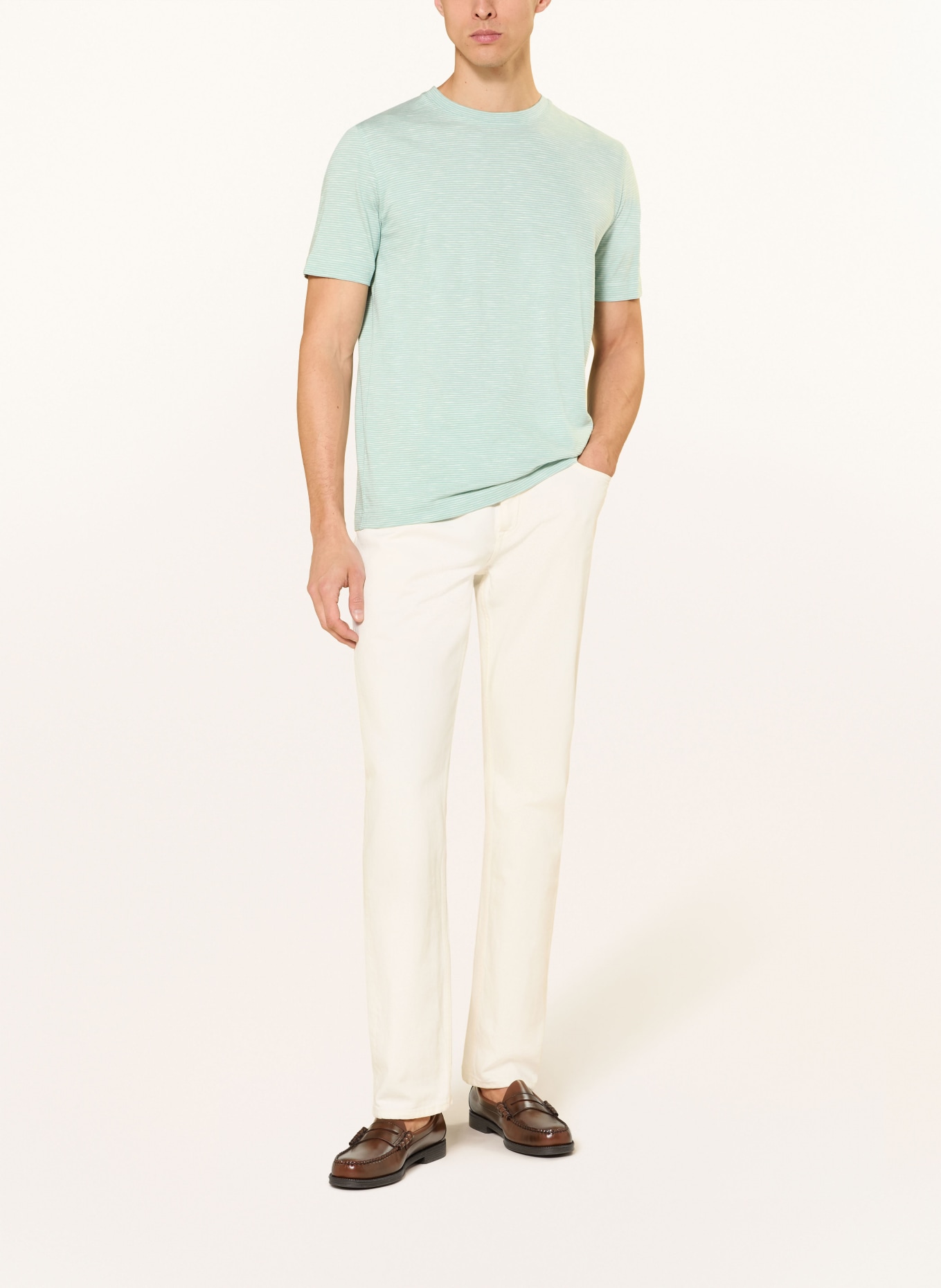 Marc O'Polo T-shirt: GREEN / WHITE