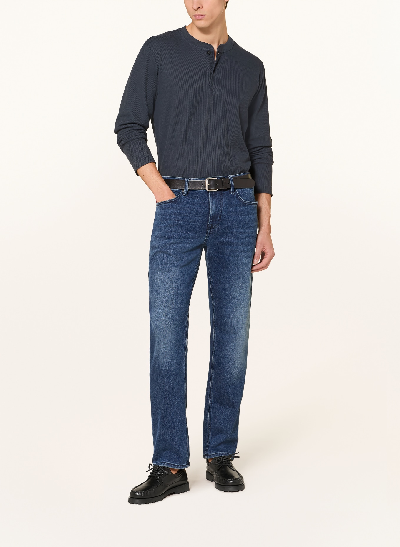 Marc O'Polo Henley shirt: DARK BLUE