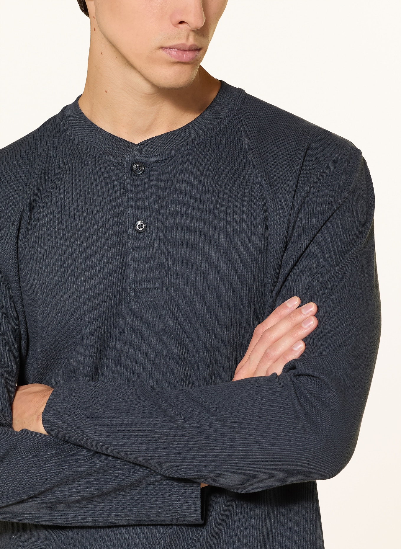 Marc O'Polo Henley shirt: DARK BLUE