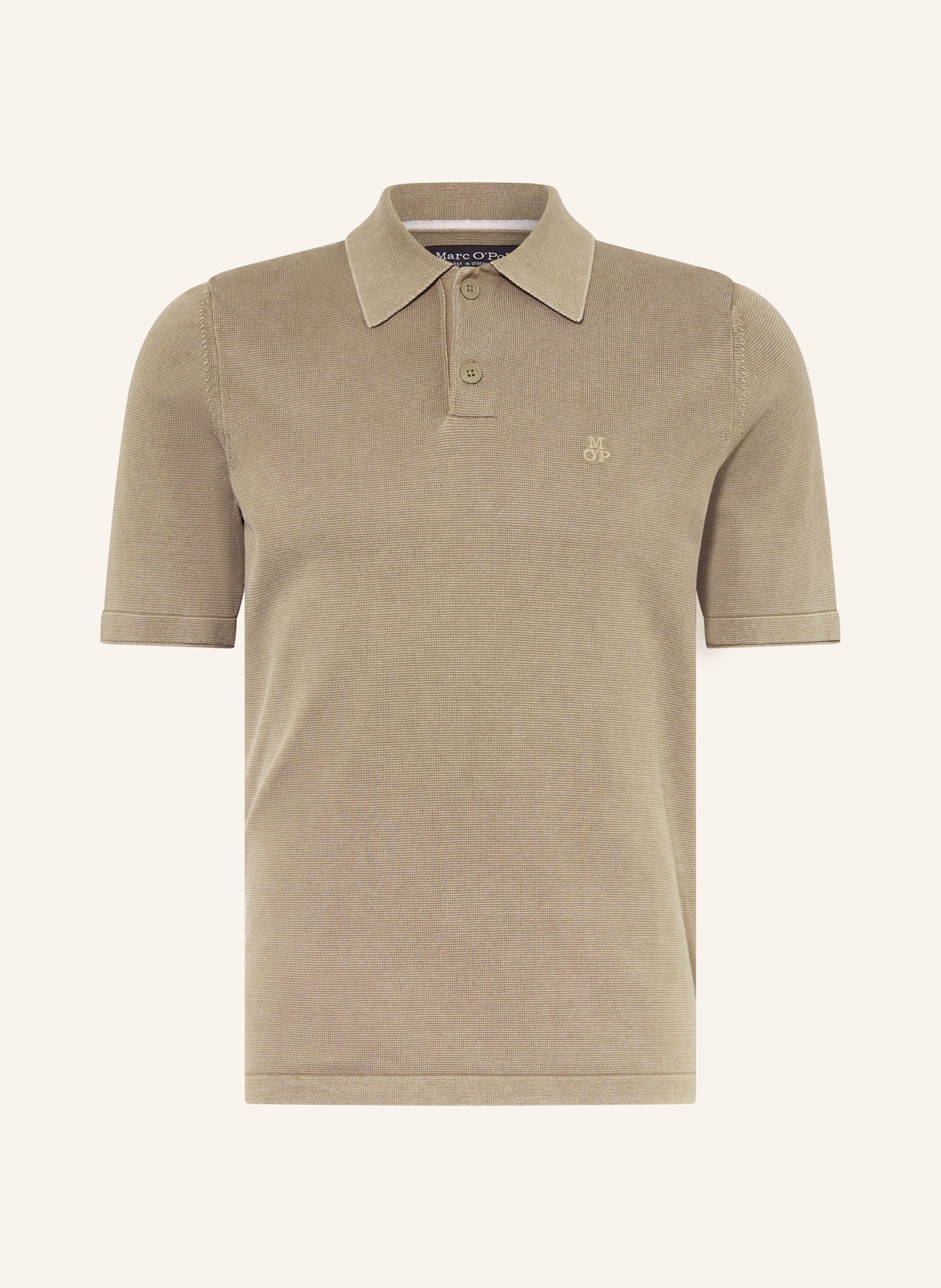 Marc O'Polo Strick-Poloshirt: KHAKI