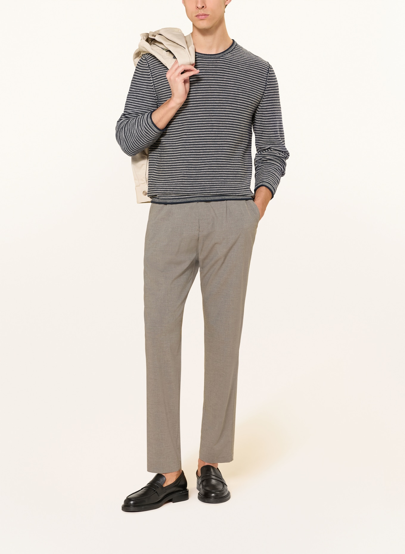 Marc O'Polo svetr: TMAVĚ MODRÁ / BÉŽOVÁ