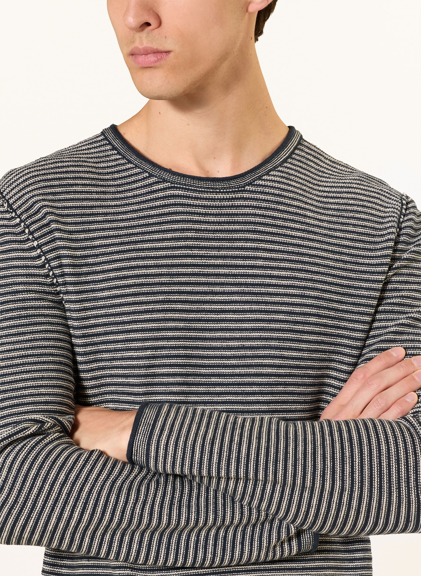 Marc O'Polo svetr: TMAVĚ MODRÁ / BÉŽOVÁ