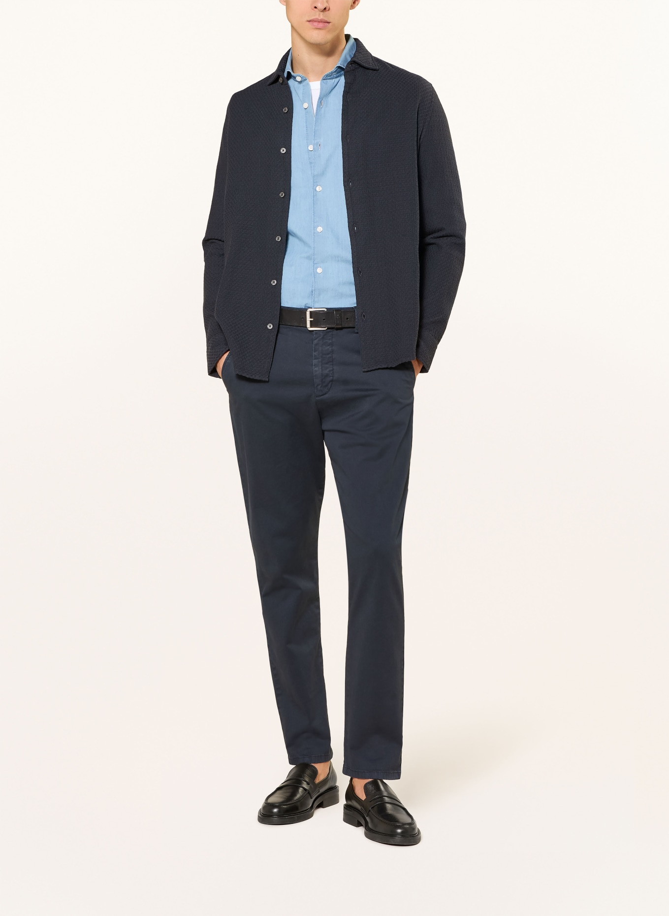 Marc O'Polo Hemd Shaped Fit: DUNKELBLAU