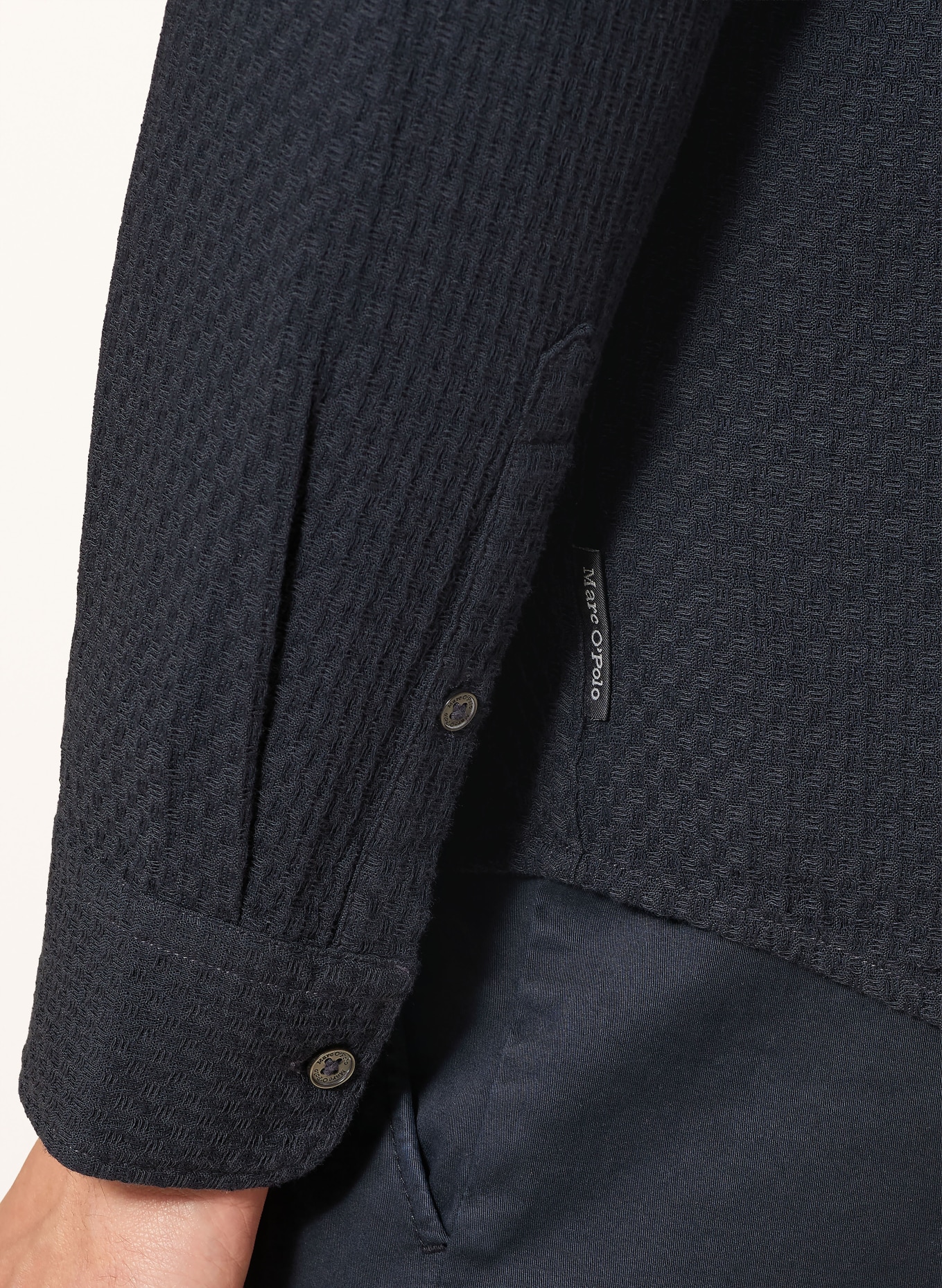 Marc O'Polo Hemd Shaped Fit: DUNKELBLAU