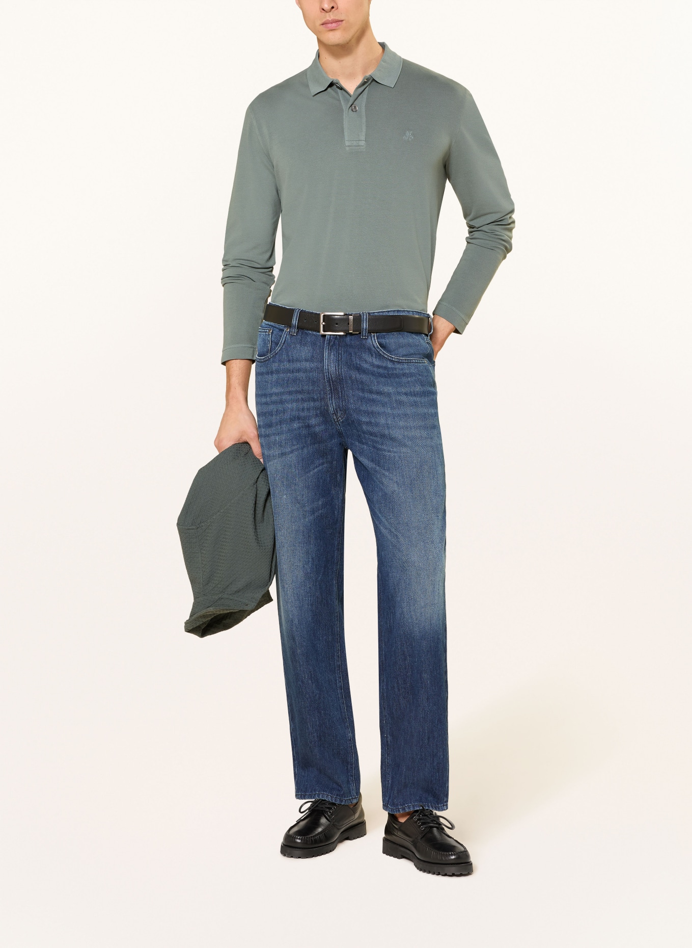 Marc O'Polo piqué polo shirt: DARK GREEN