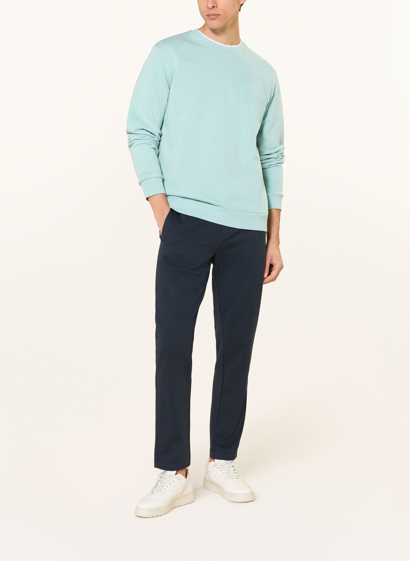 Marc O'Polo Chino Regular Fit aus Jersey: DUNKELBLAU