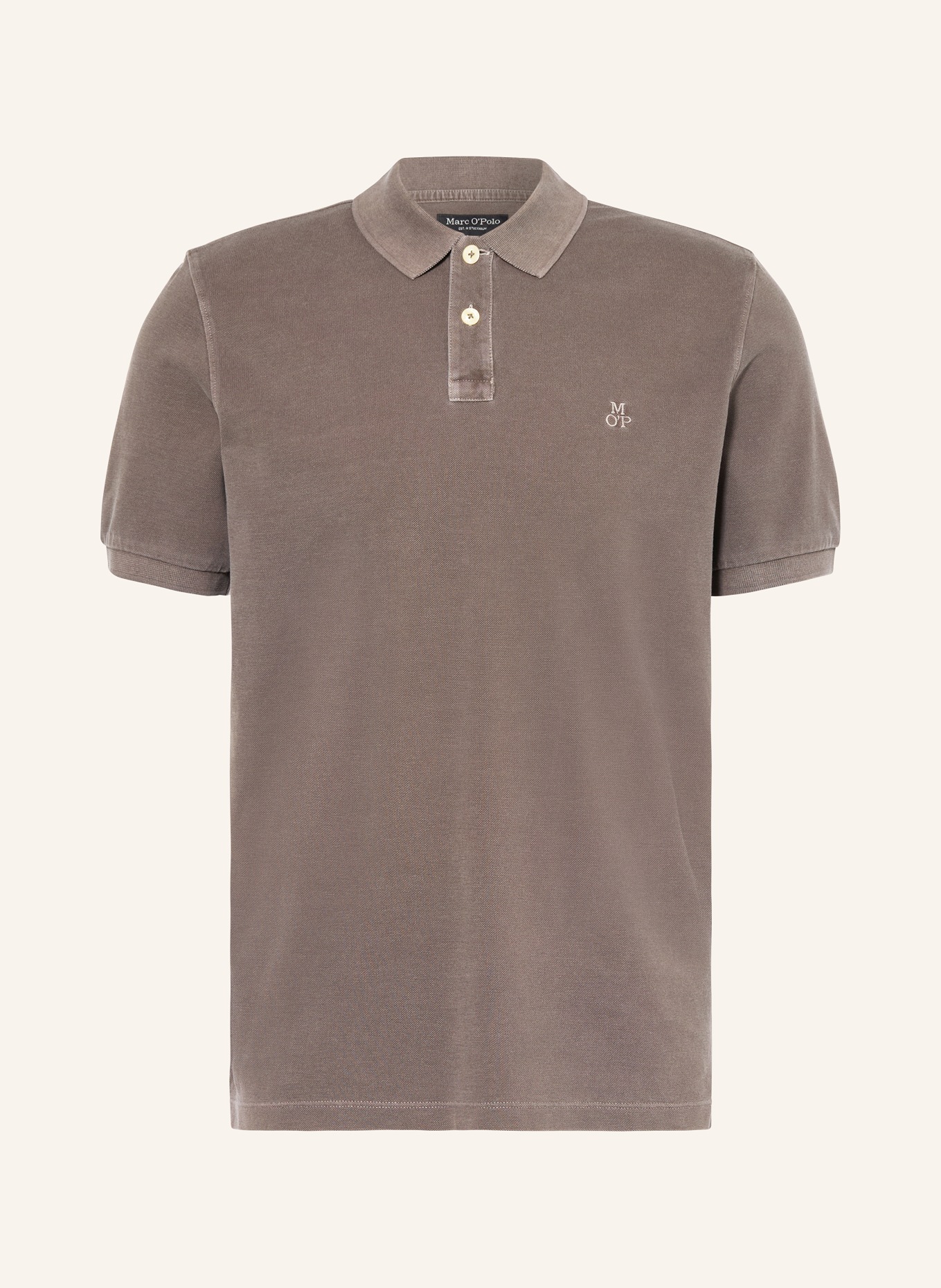 Marc O'Polo piqué polo shirt: BROWN