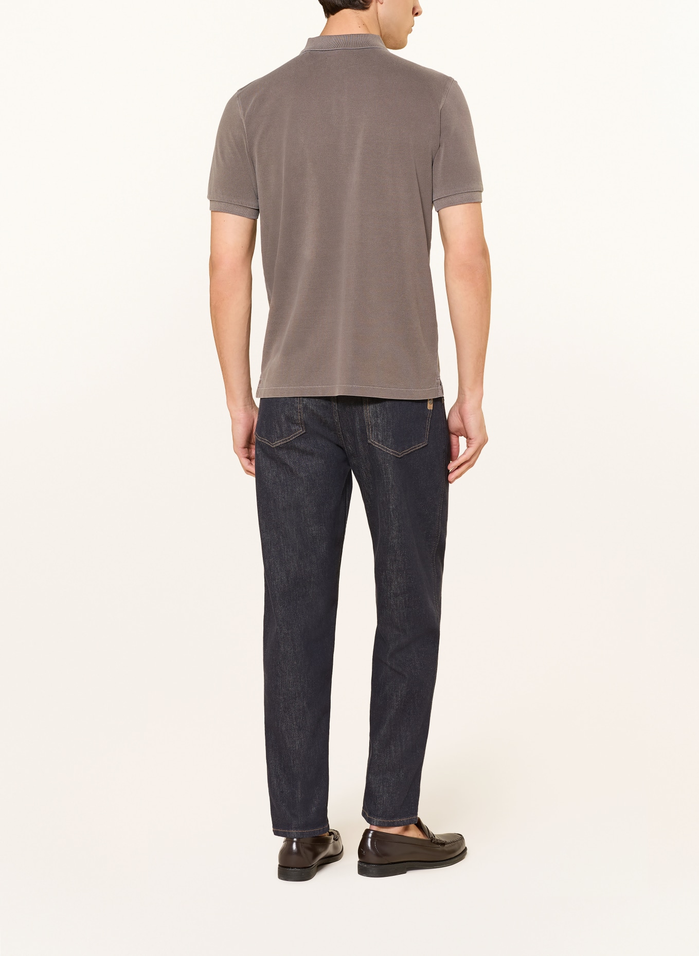 Marc O'Polo piqué polo shirt: BROWN